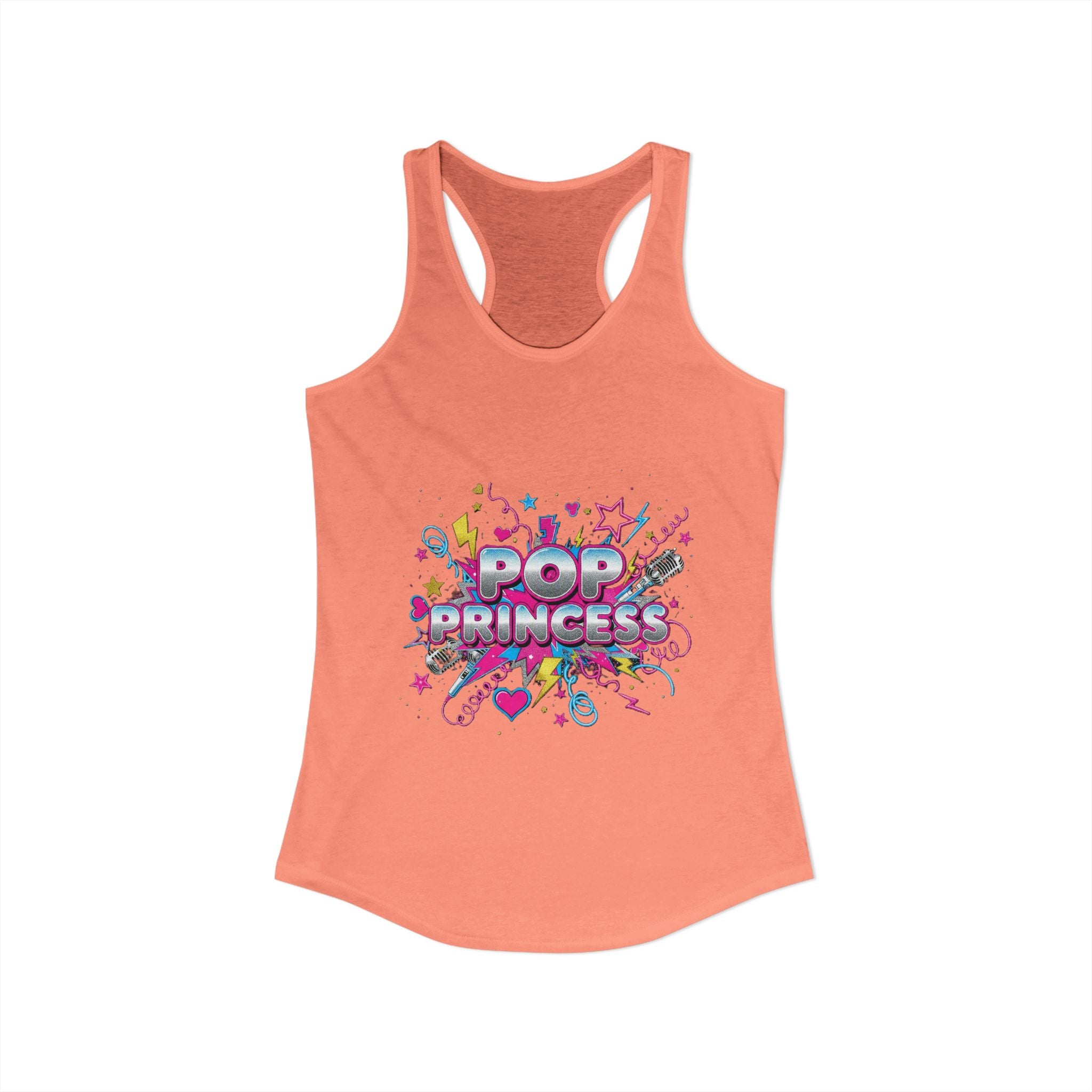 👑 Pop Princess Racerback Tank | Y2K Retro Graphic Tee ⭐