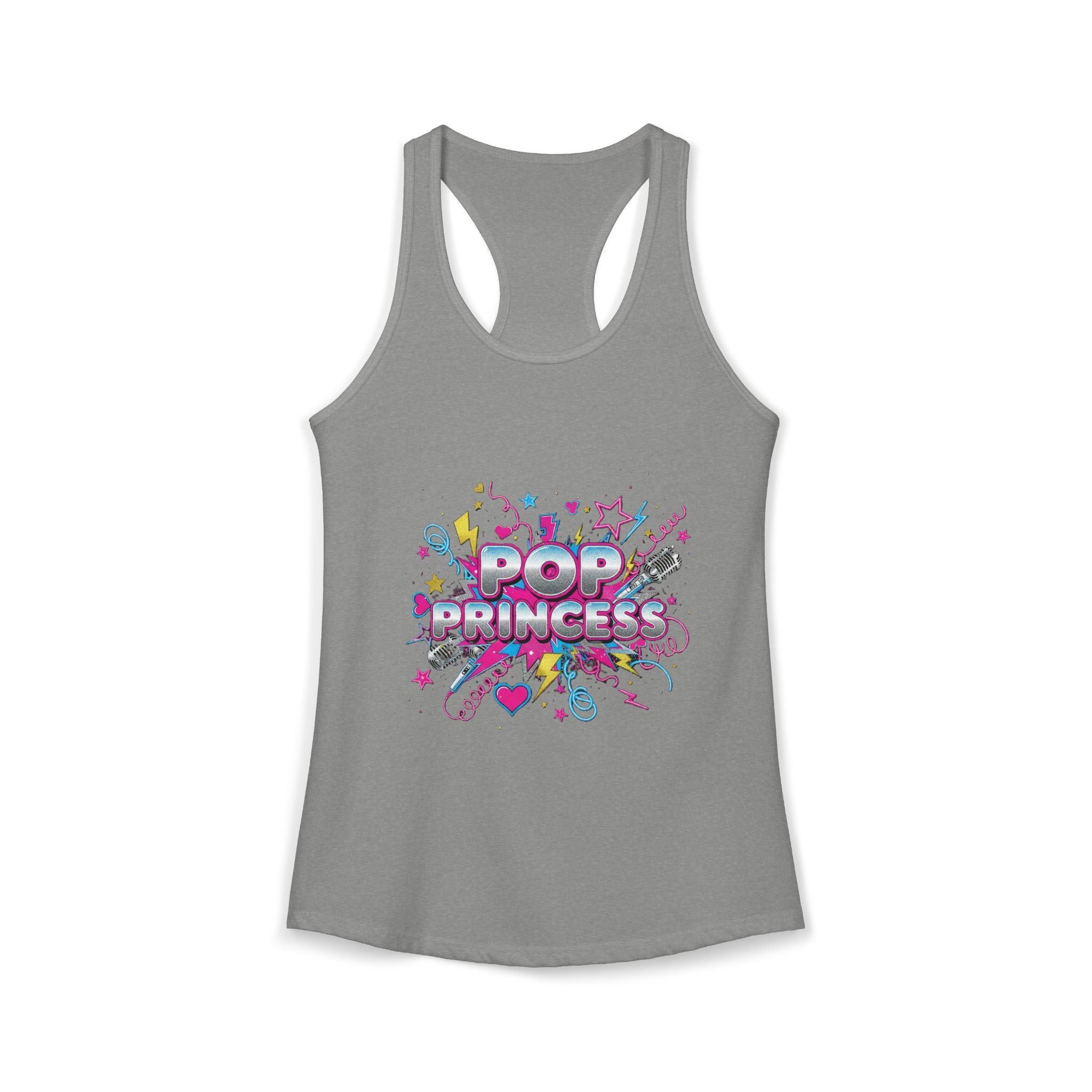 👑 Pop Princess Racerback Tank | Y2K Retro Graphic Tee ⭐