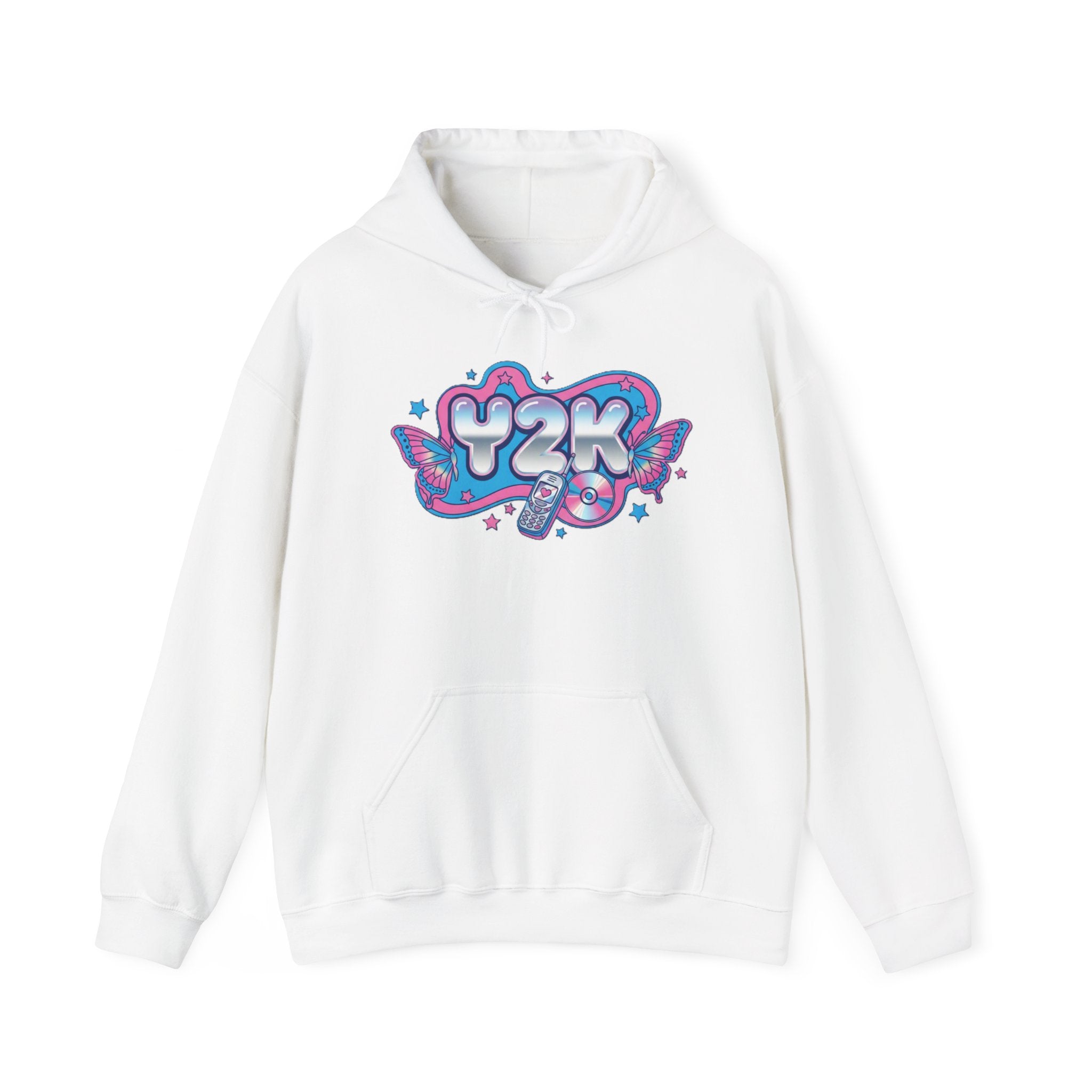 Virtual Vibes Y2K Graphic Hoodie 💿🦋✨