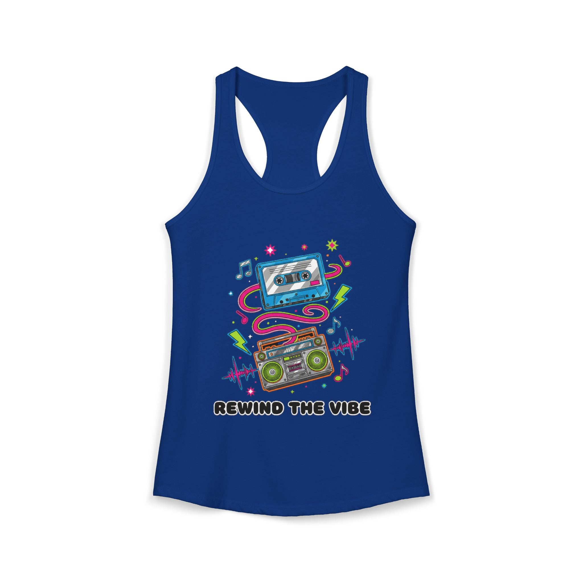 📼 Rewind the Vibe Racerback Tank 🎶