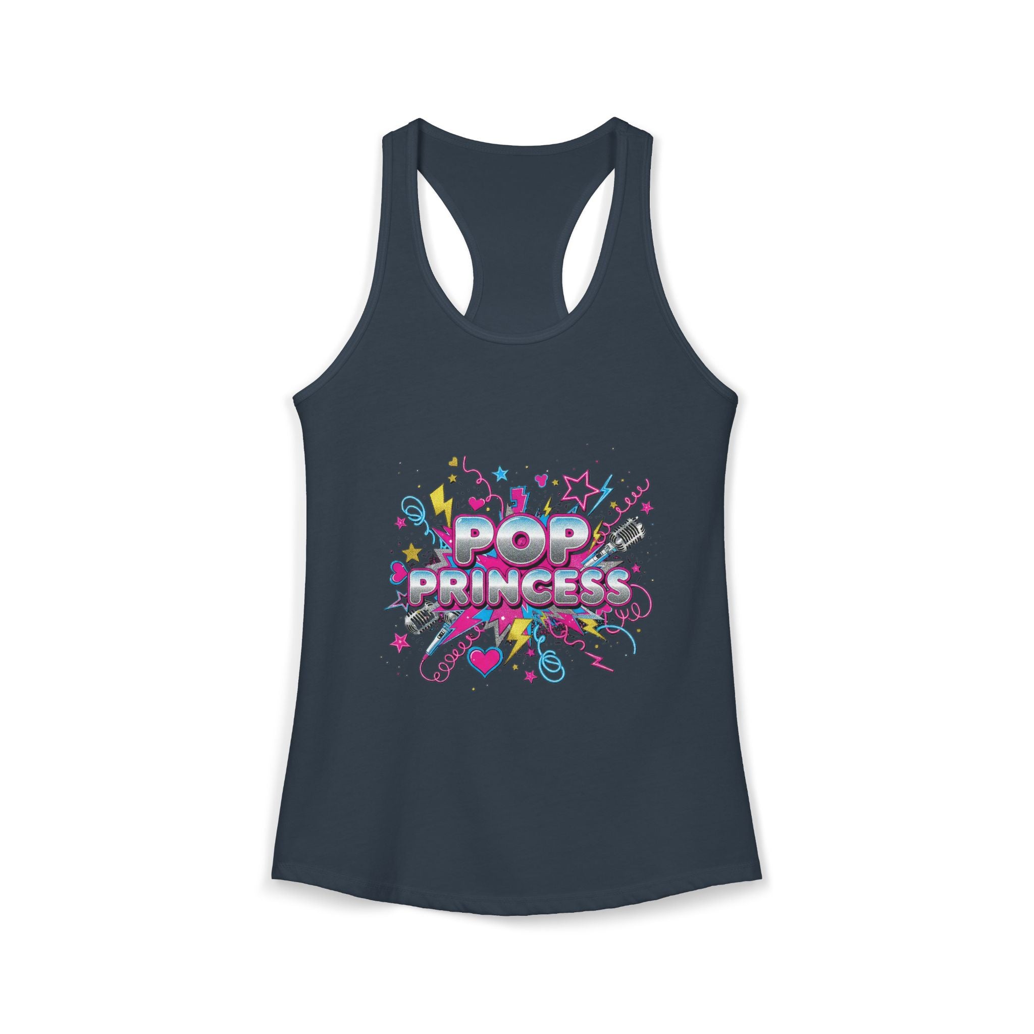 👑 Pop Princess Racerback Tank | Y2K Retro Graphic Tee ⭐
