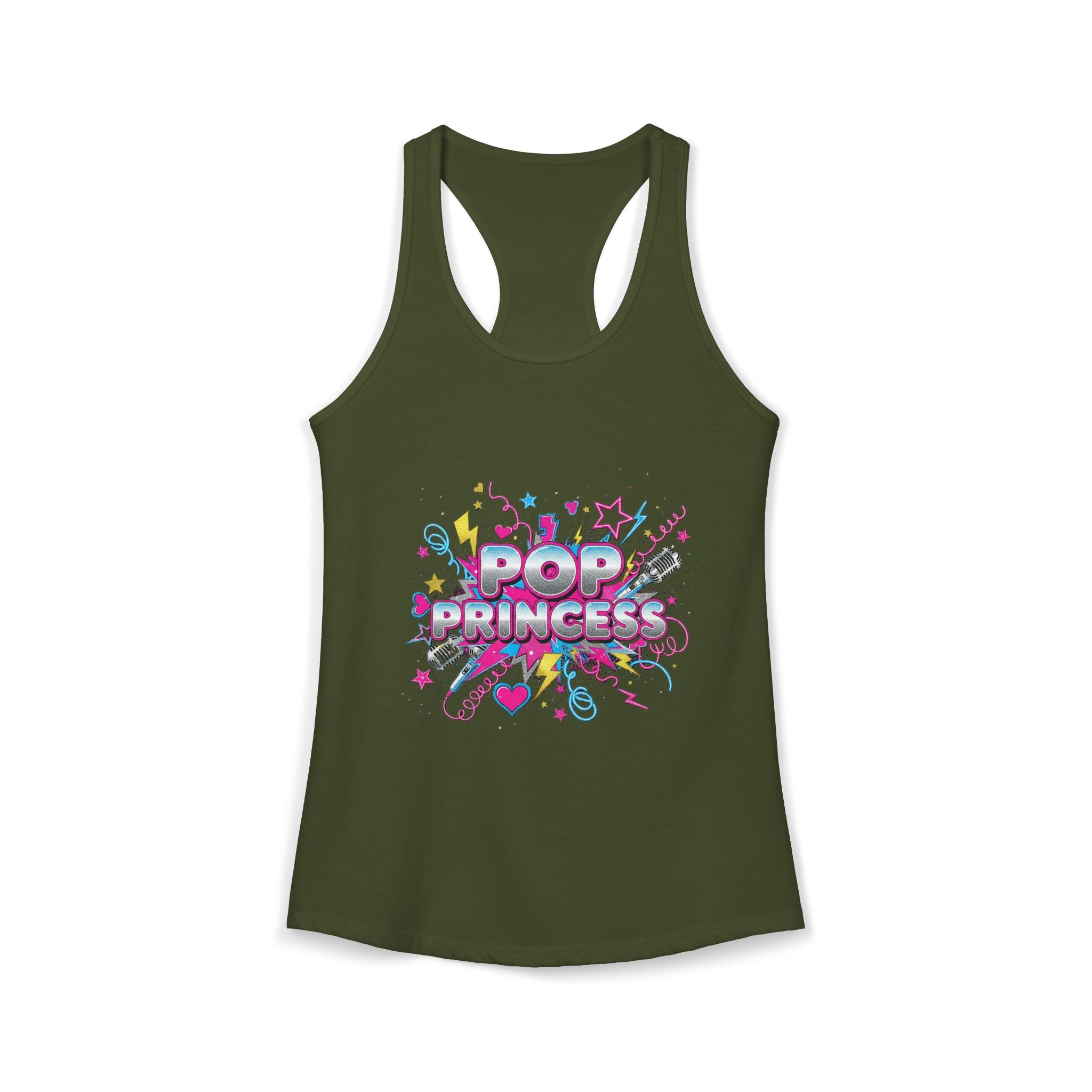 👑 Pop Princess Racerback Tank | Y2K Retro Graphic Tee ⭐