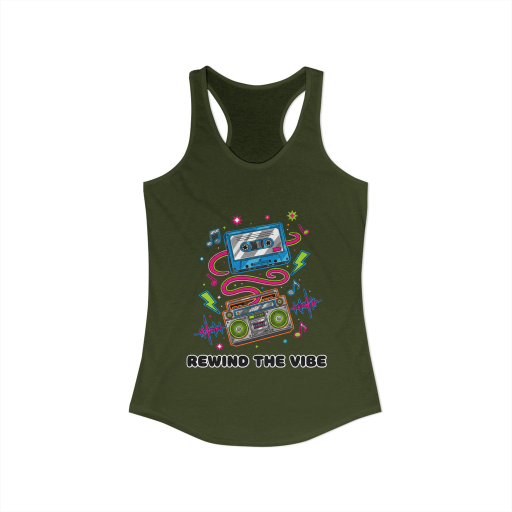 📼 Rewind the Vibe Racerback Tank 🎶