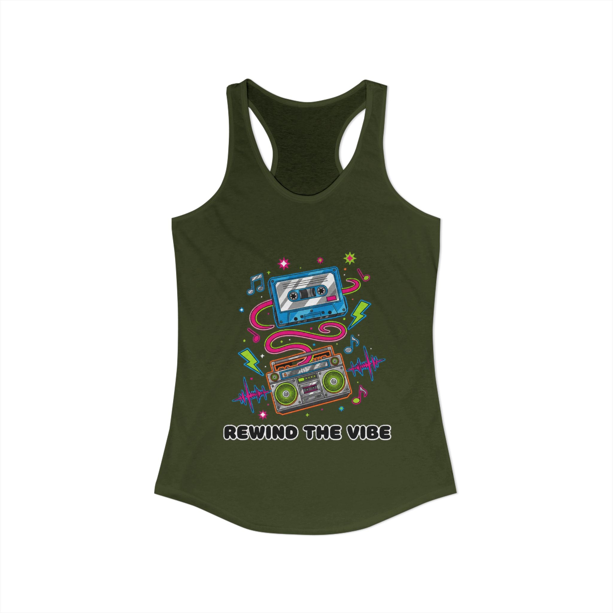 📼 Rewind the Vibe Racerback Tank 🎶