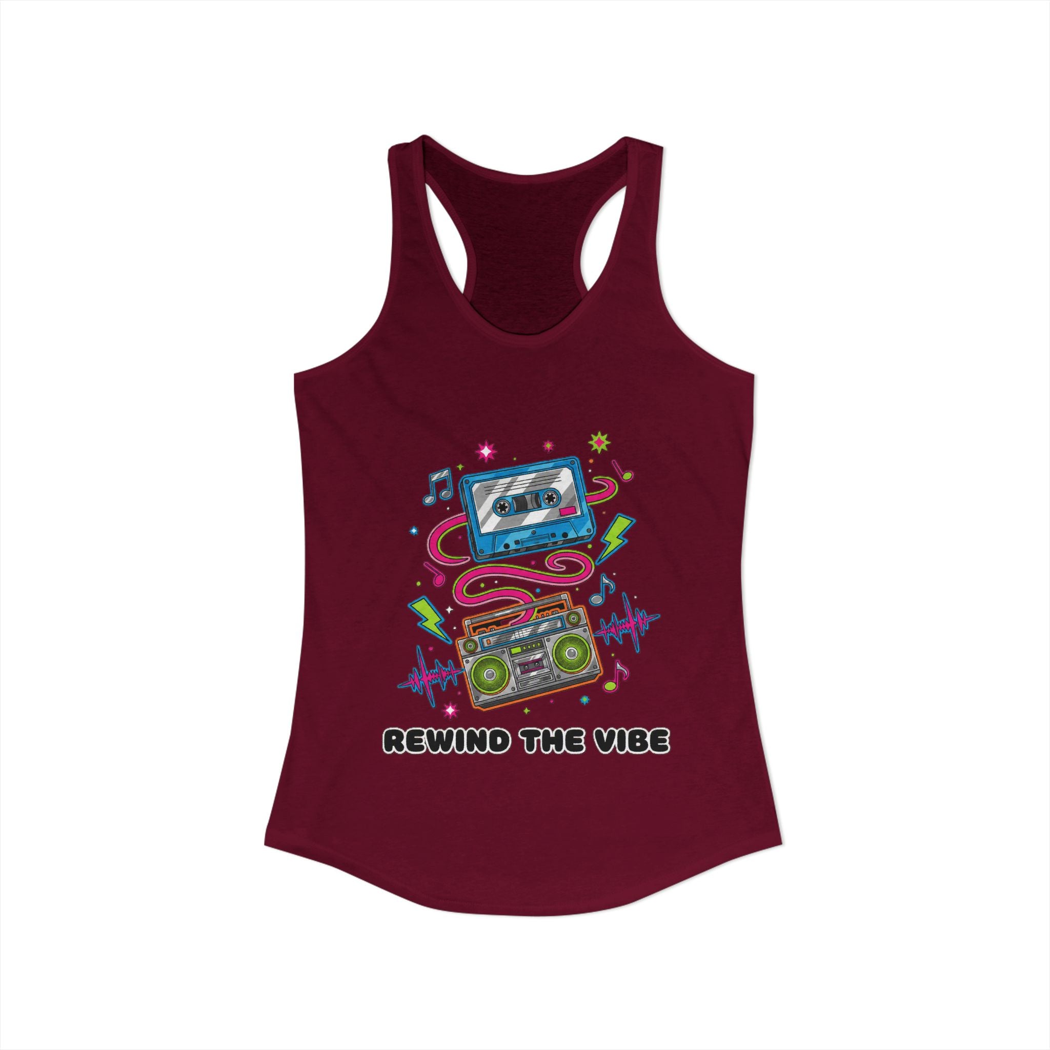 📼 Rewind the Vibe Racerback Tank 🎶