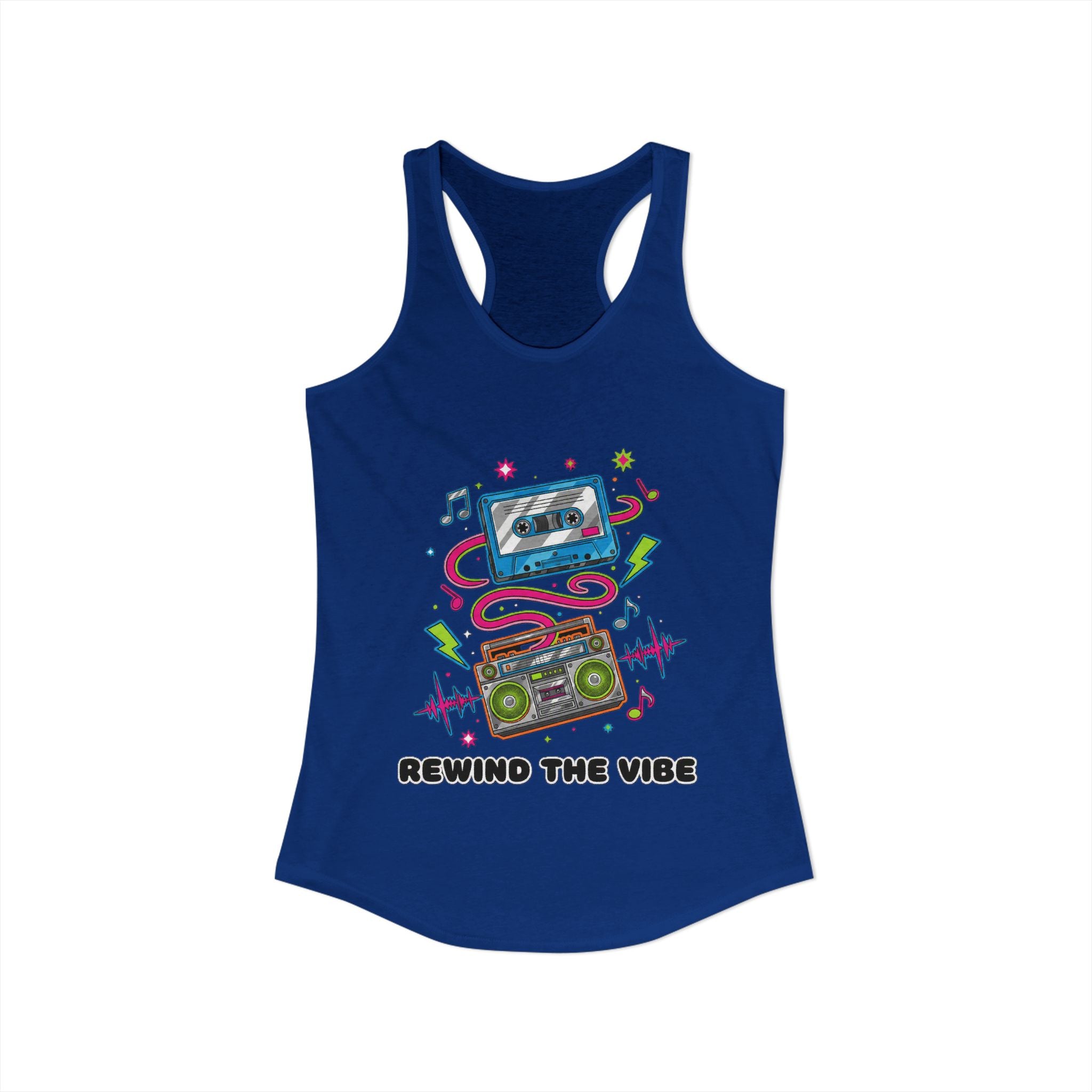 📼 Rewind the Vibe Racerback Tank 🎶