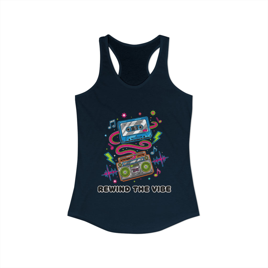 📼 Rewind the Vibe Racerback Tank 🎶