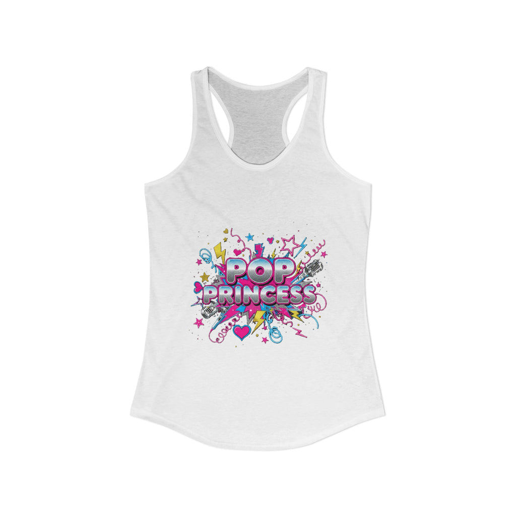 👑 Pop Princess Racerback Tank | Y2K Retro Graphic Tee ⭐