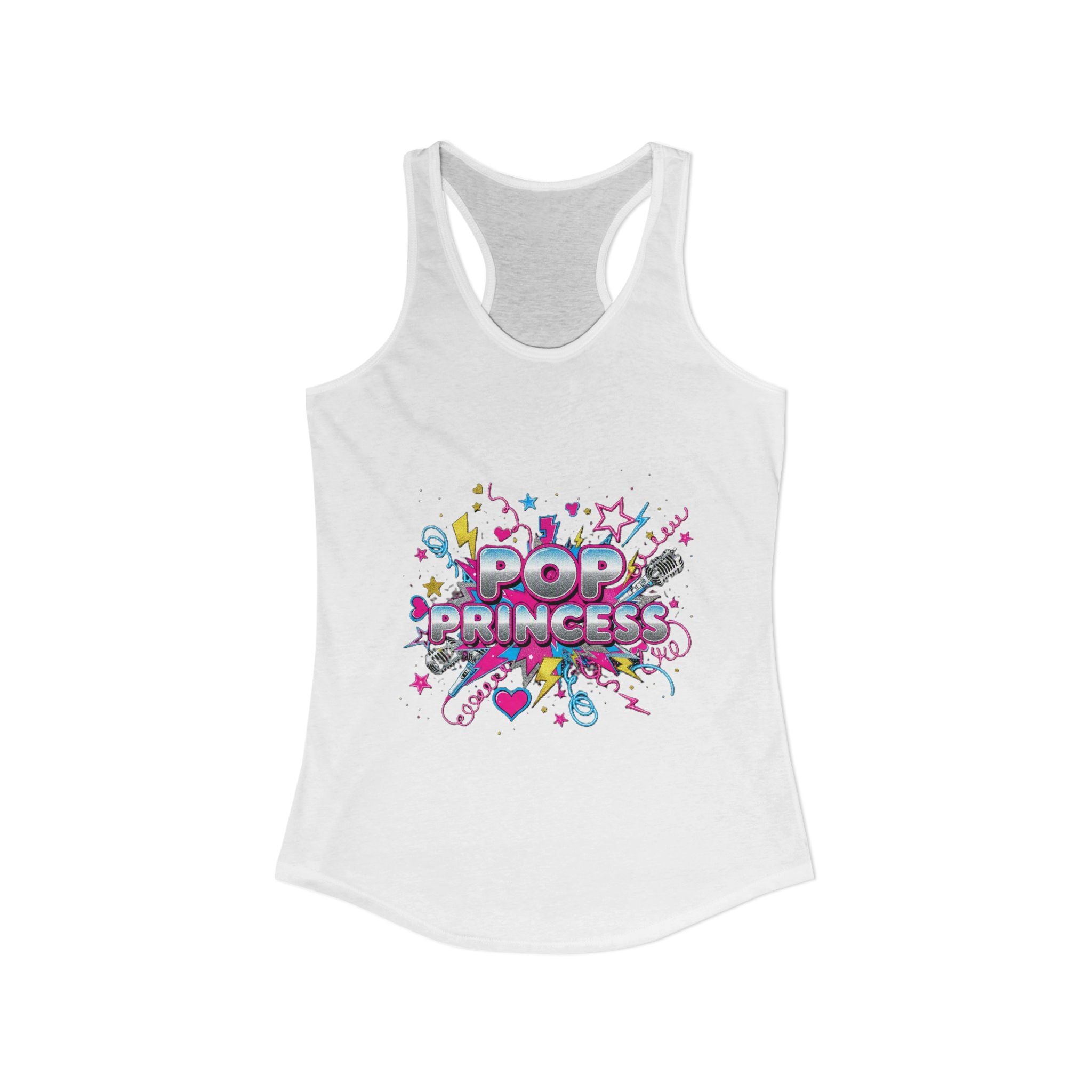 👑 Pop Princess Racerback Tank | Y2K Retro Graphic Tee ⭐