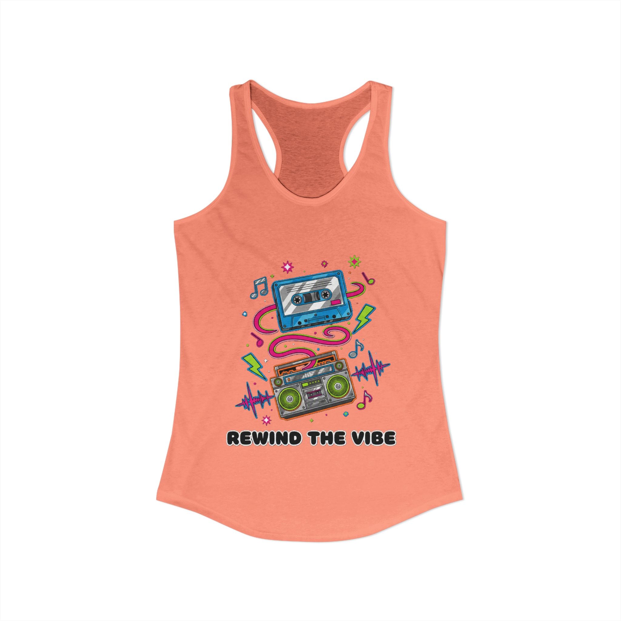 📼 Rewind the Vibe Racerback Tank 🎶