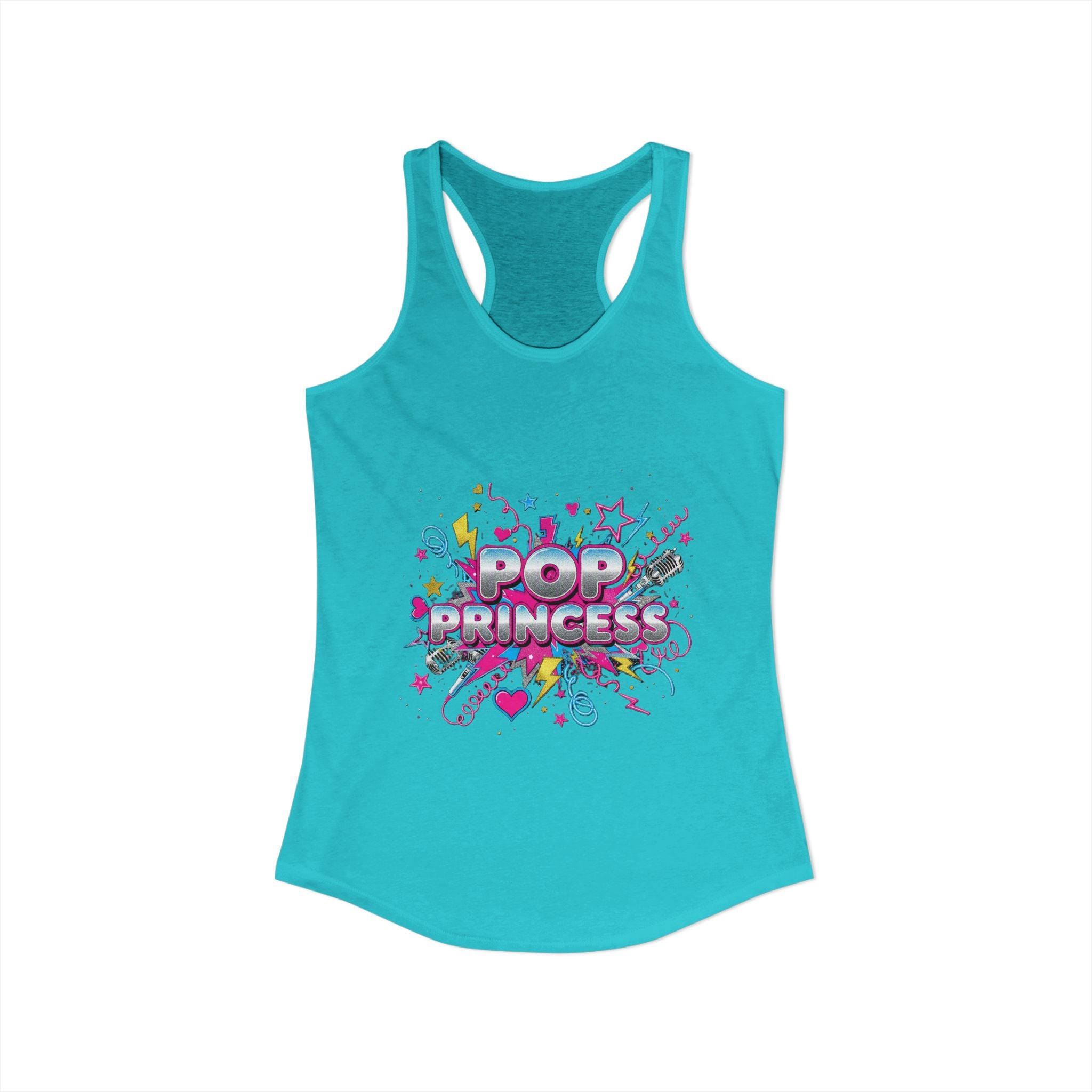 👑 Pop Princess Racerback Tank | Y2K Retro Graphic Tee ⭐