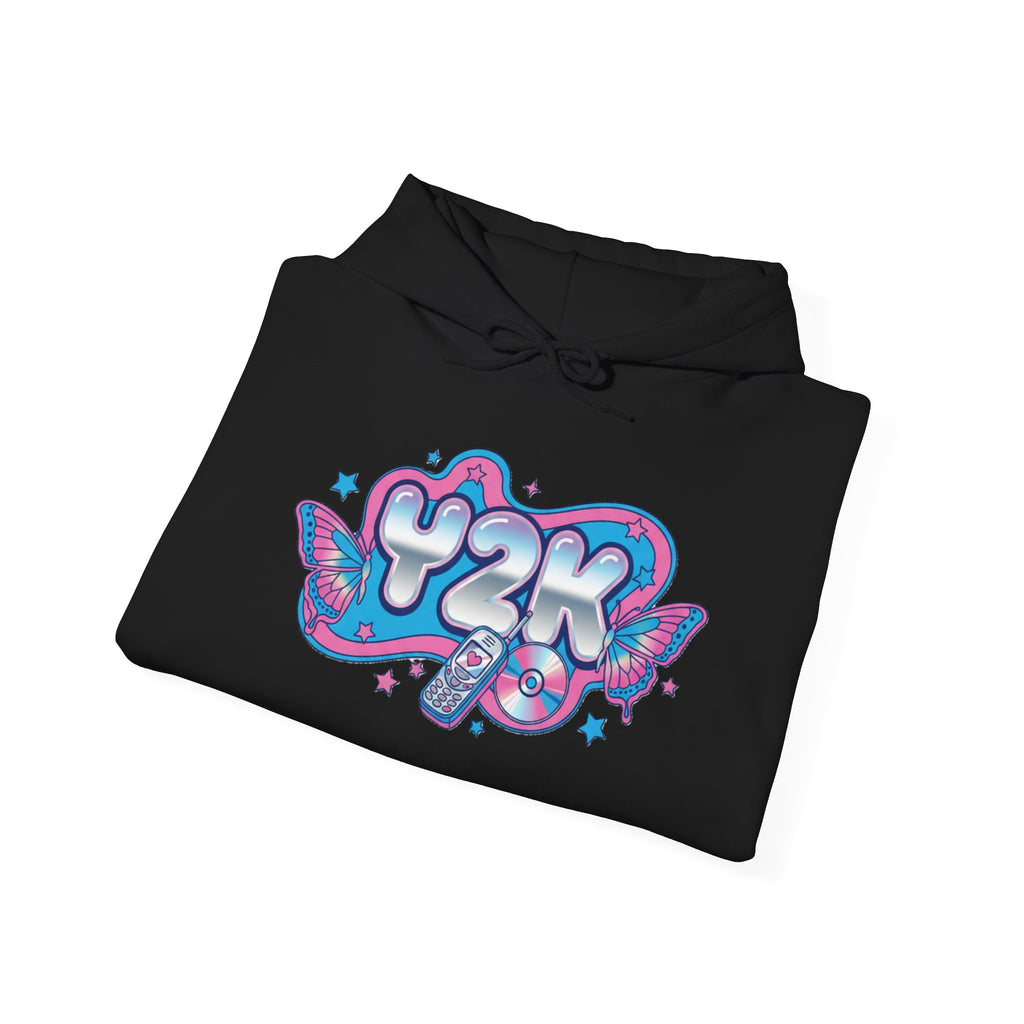 Virtual Vibes Y2K Graphic Hoodie 💿🦋✨