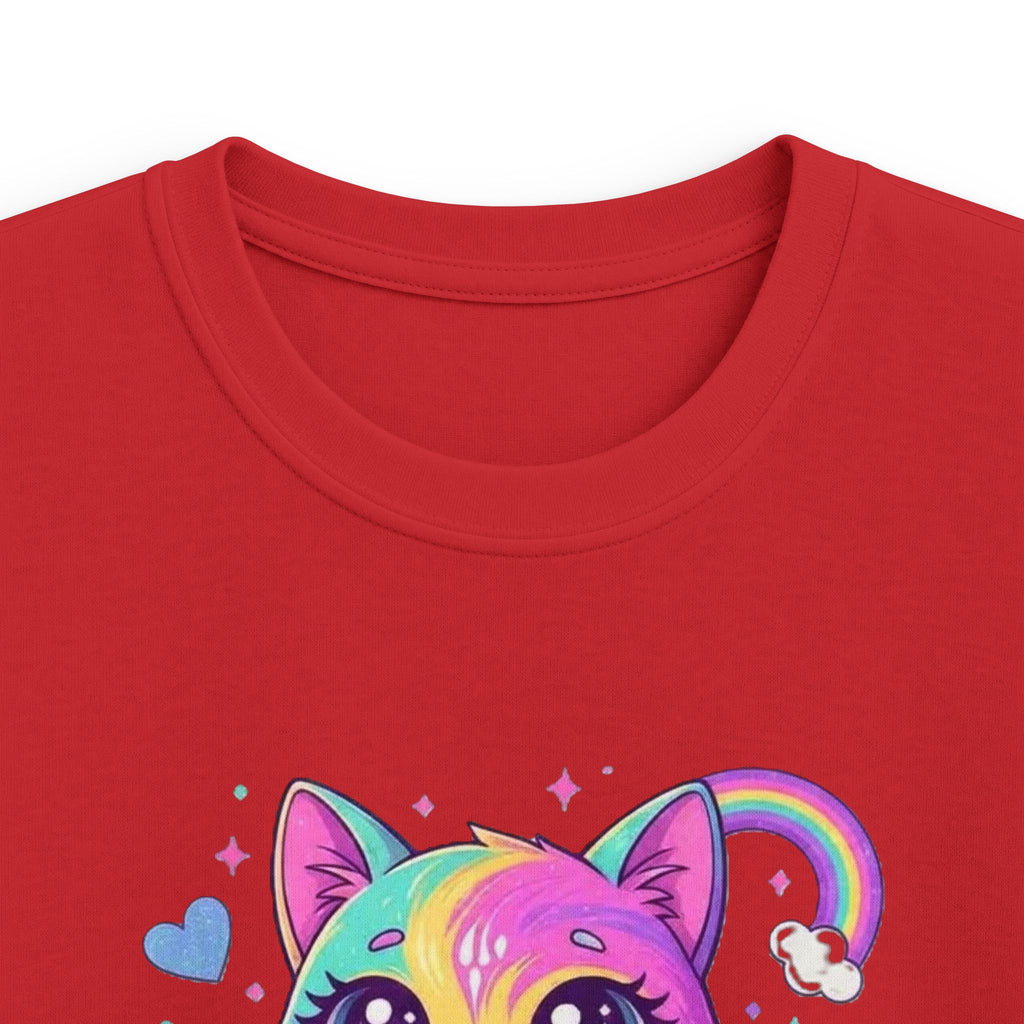 🌈🐱 Rainbow Dreams Cat Kids T-Shirt ✨💜