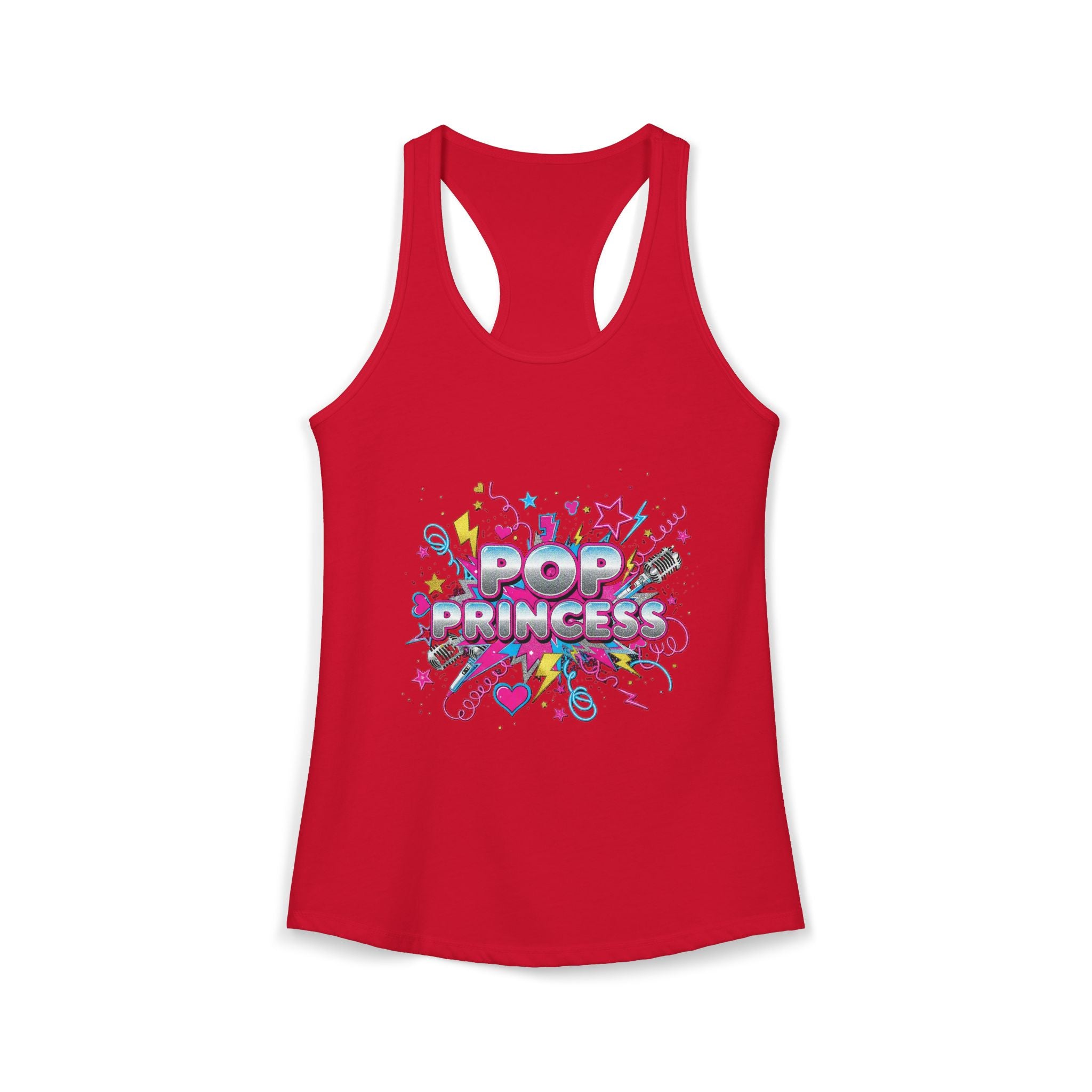👑 Pop Princess Racerback Tank | Y2K Retro Graphic Tee ⭐