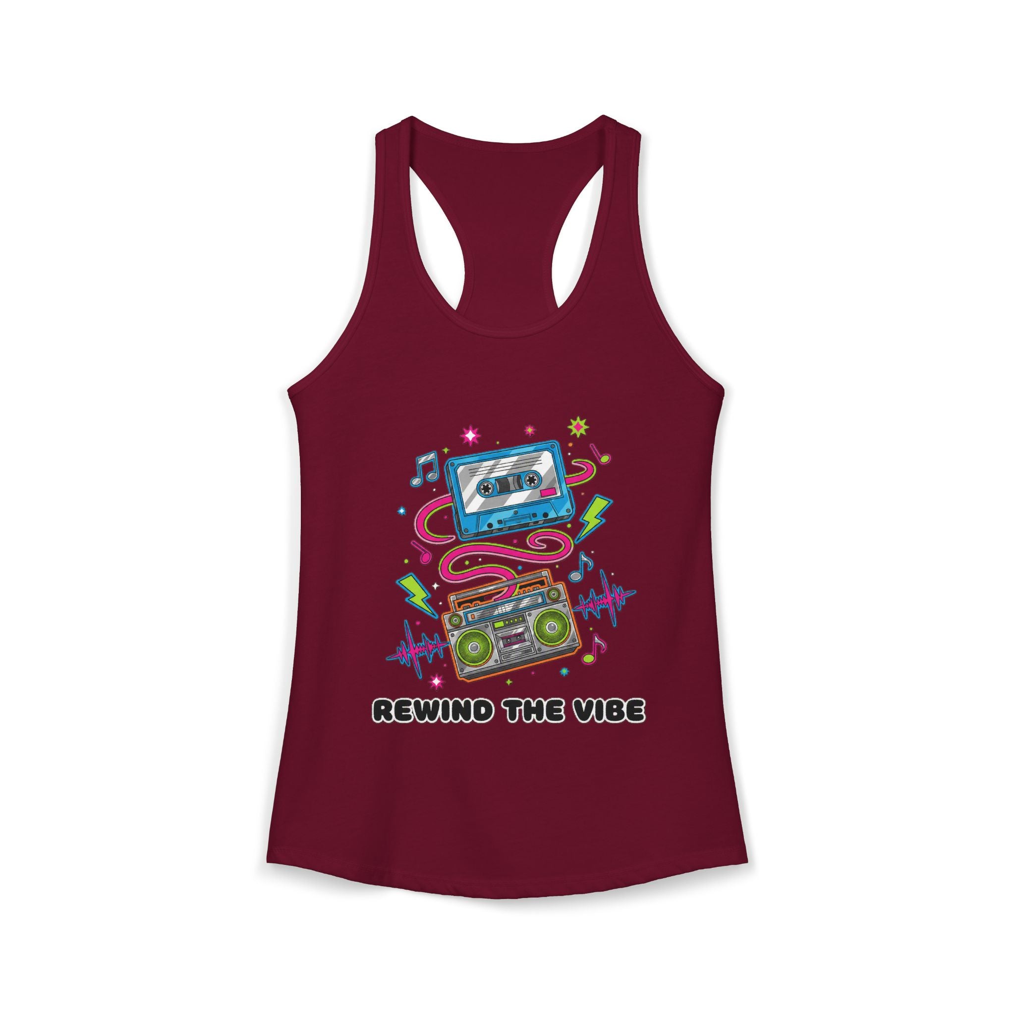 📼 Rewind the Vibe Racerback Tank 🎶