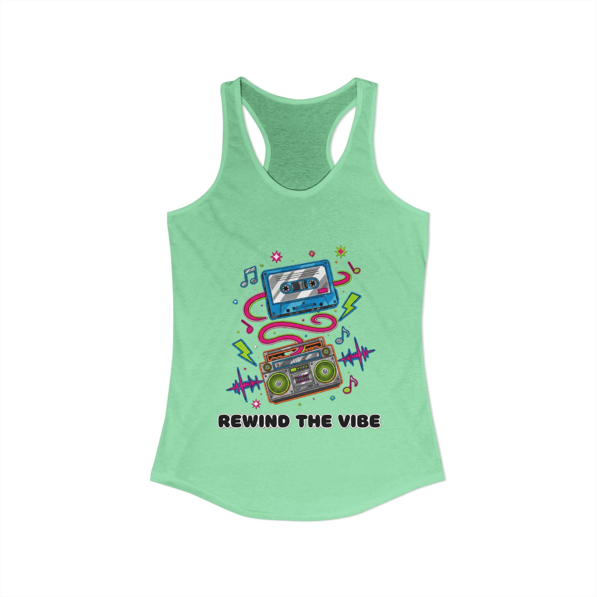 📼 Rewind the Vibe Racerback Tank 🎶