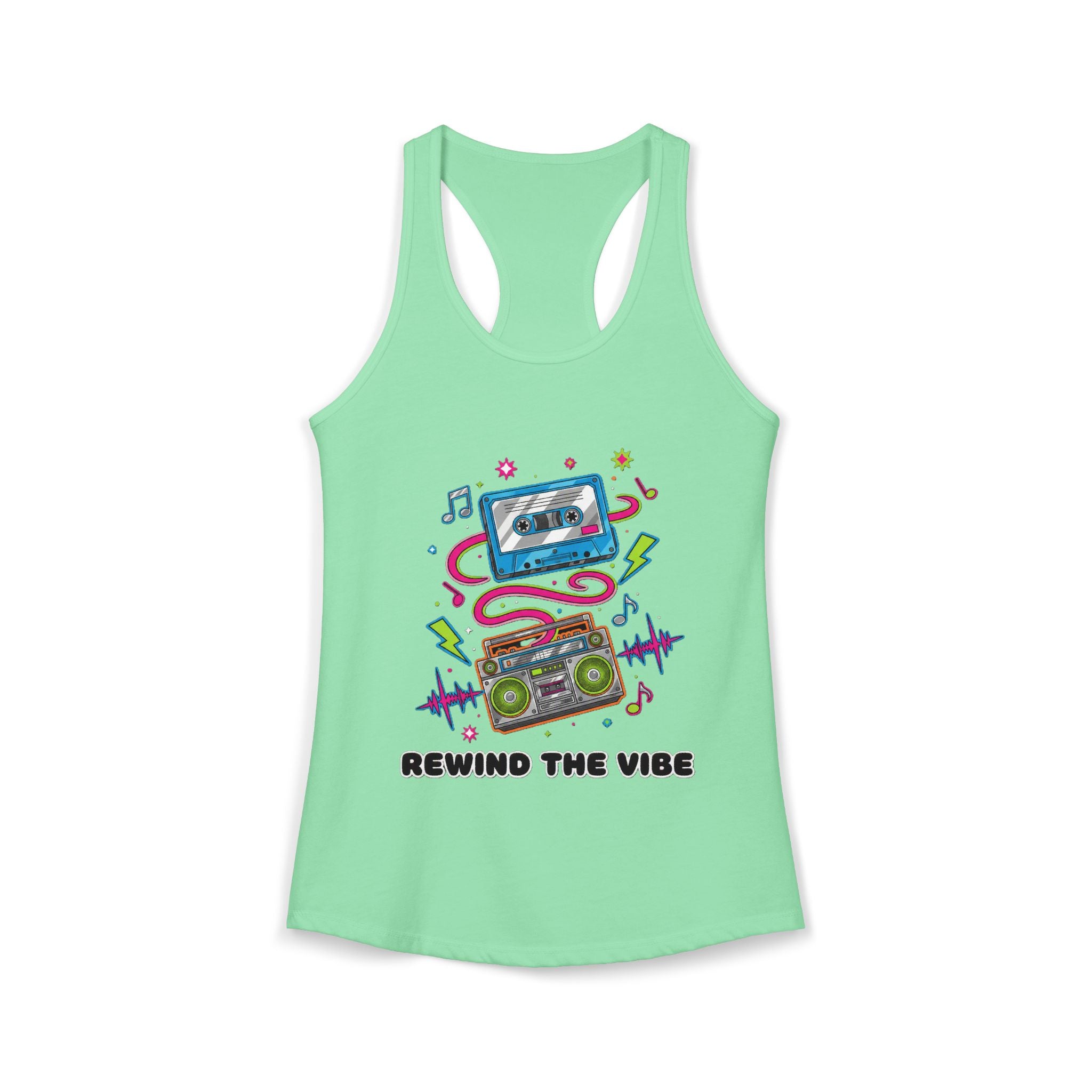 📼 Rewind the Vibe Racerback Tank 🎶
