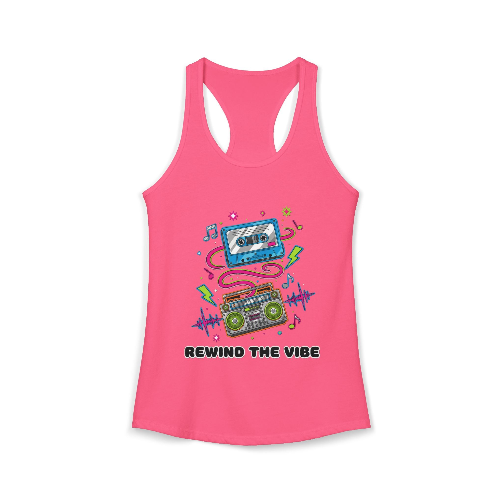 📼 Rewind the Vibe Racerback Tank 🎶