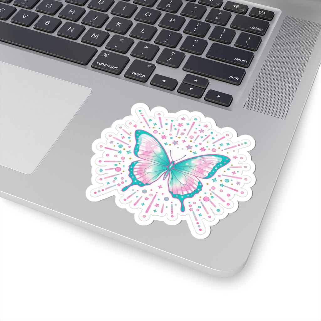🦋 Pastel Butterfly Kiss-Cut Sticker | Holographic Sparkle Decal ✨