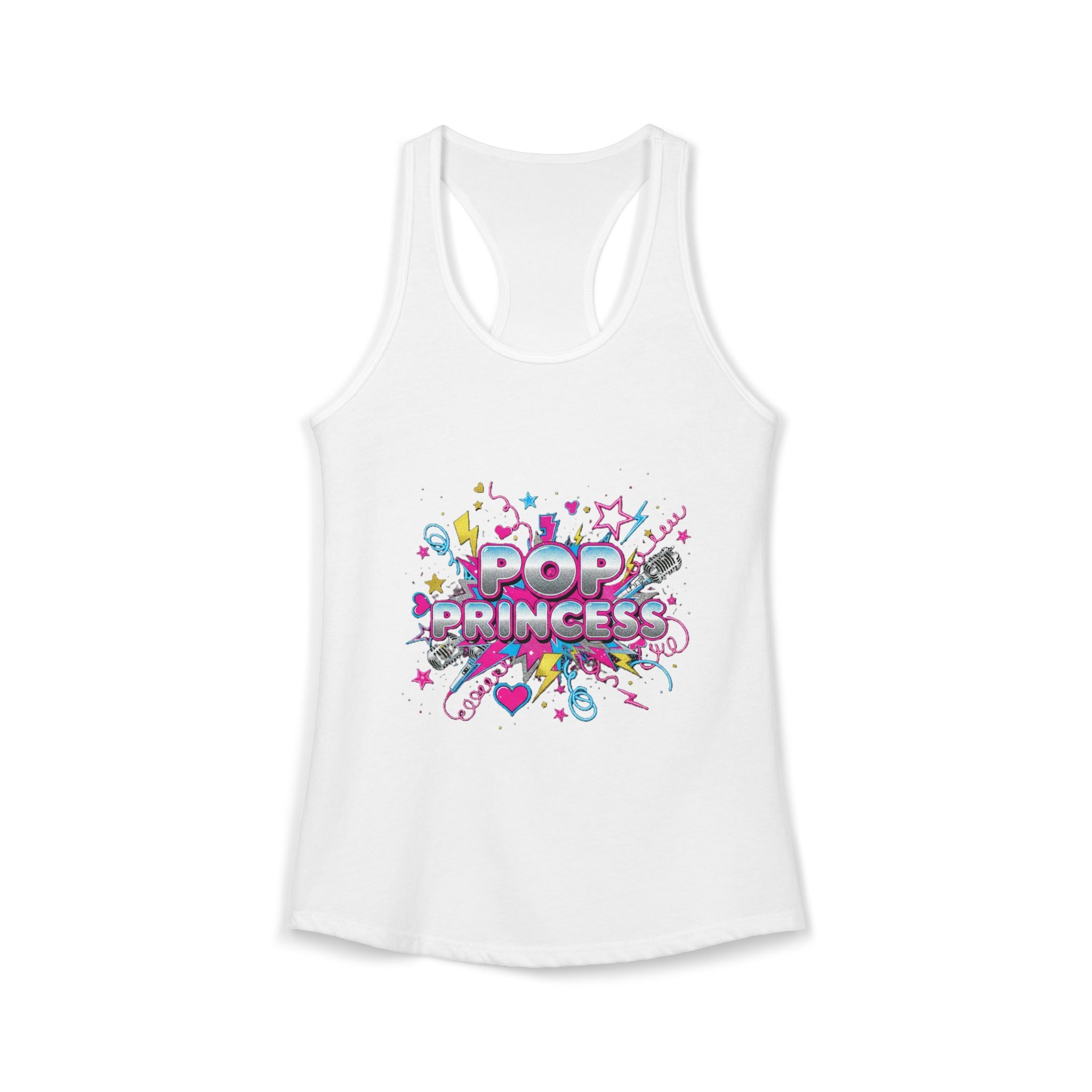 👑 Pop Princess Racerback Tank | Y2K Retro Graphic Tee ⭐