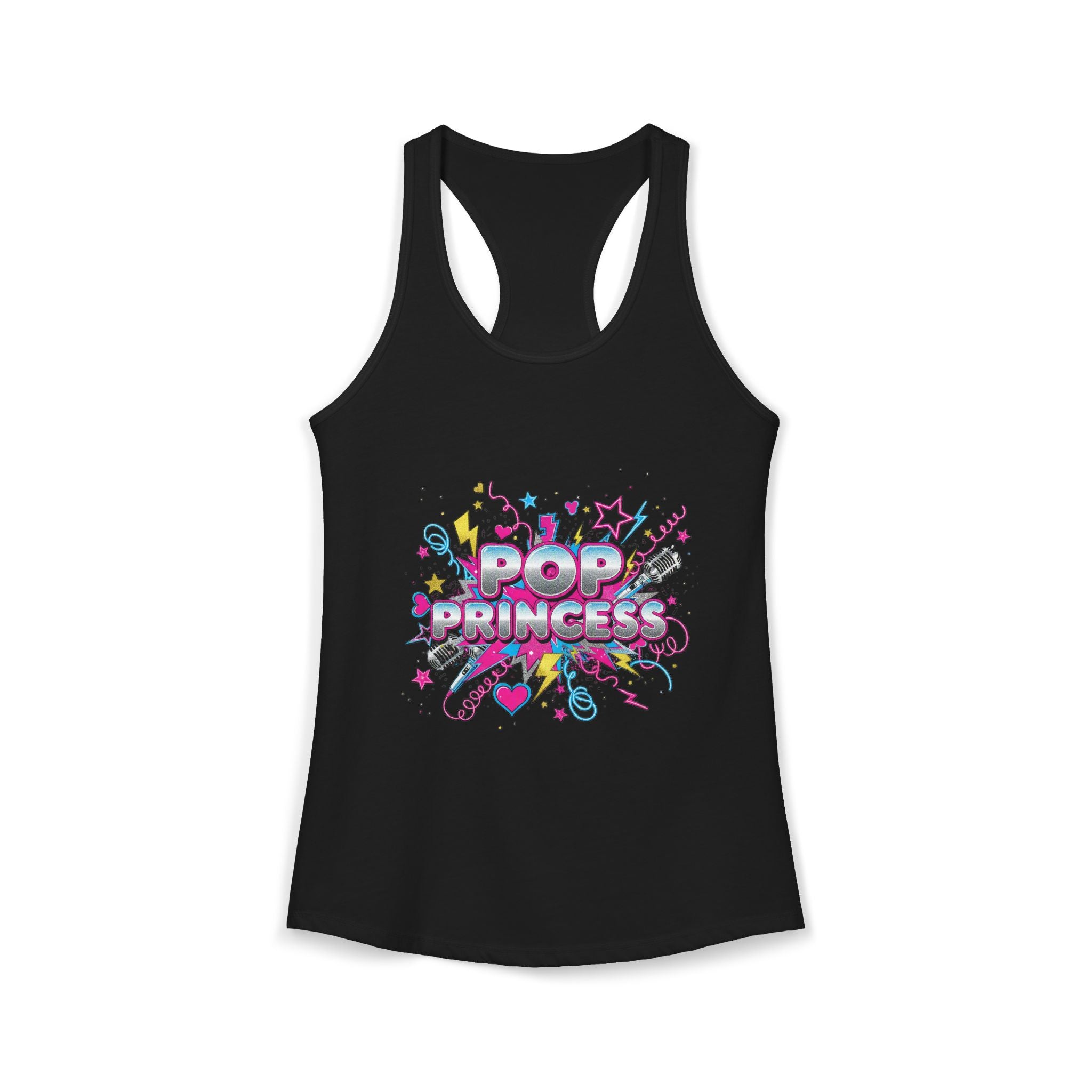 👑 Pop Princess Racerback Tank | Y2K Retro Graphic Tee ⭐