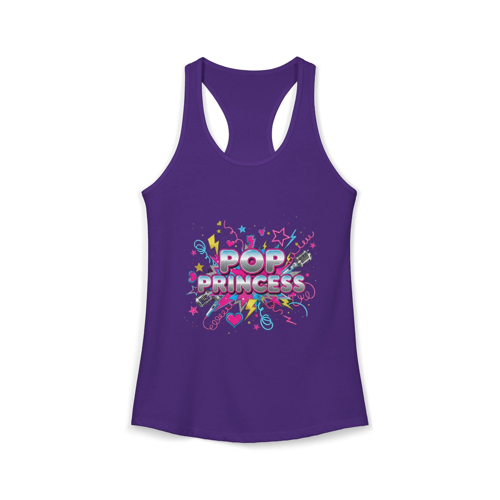 👑 Pop Princess Racerback Tank | Y2K Retro Graphic Tee ⭐