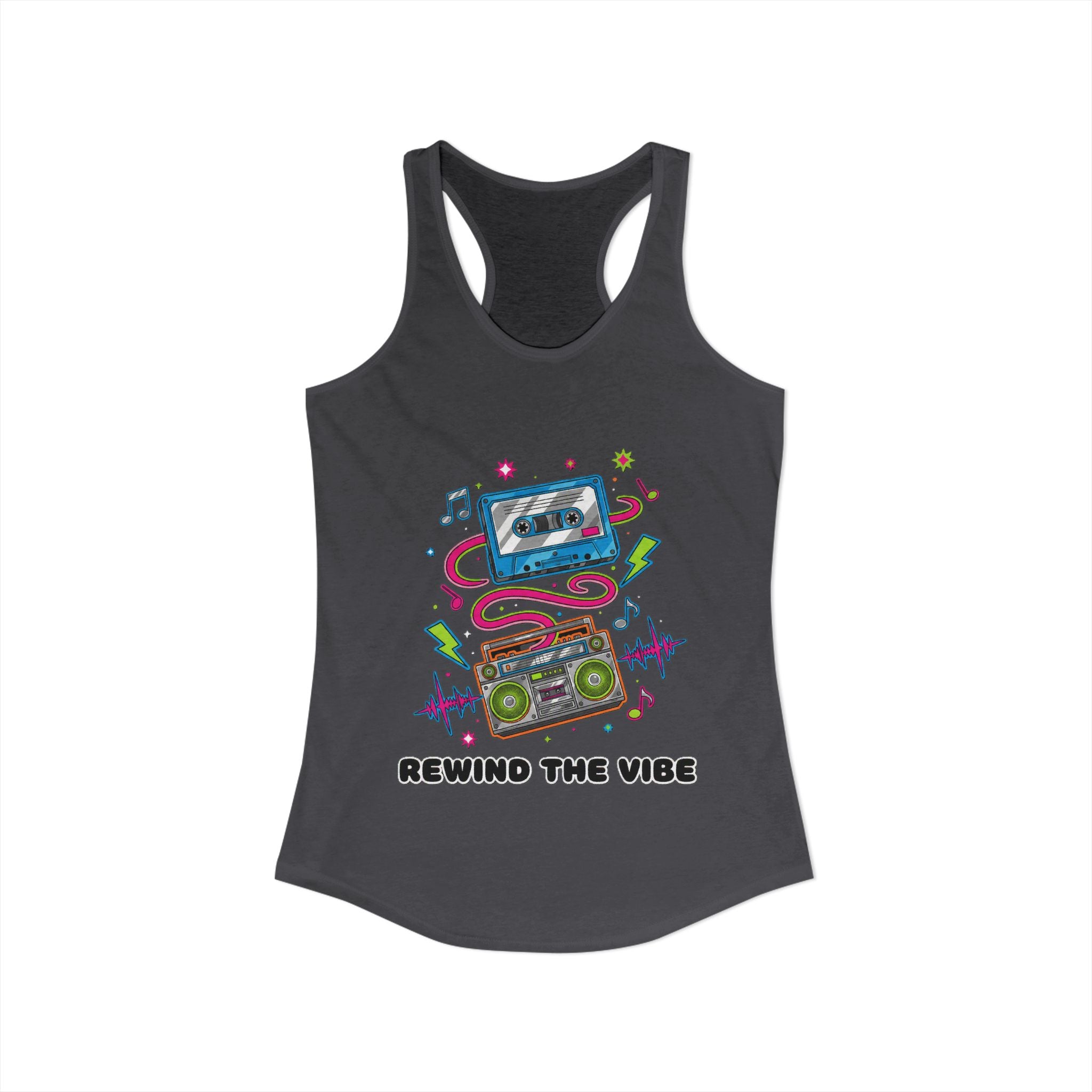 📼 Rewind the Vibe Racerback Tank 🎶