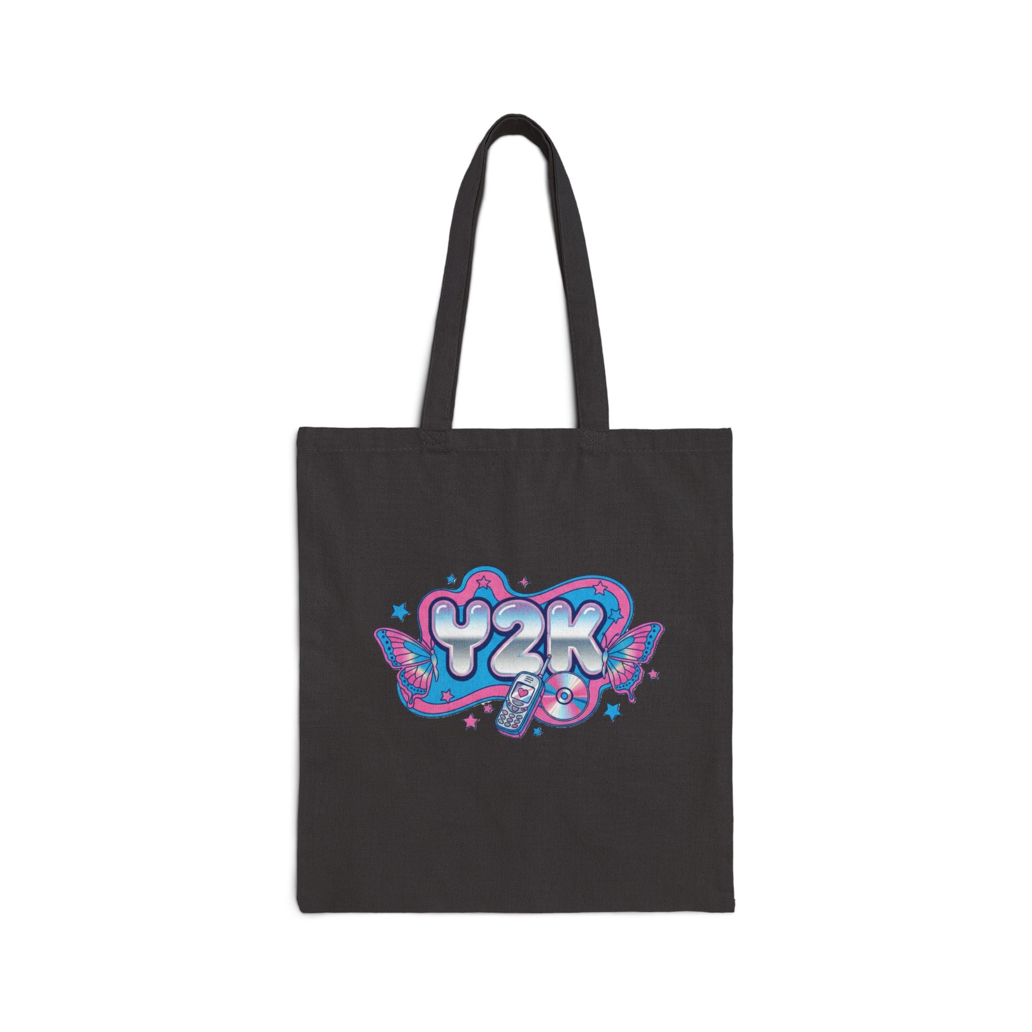 Virtual Vibes Y2K Graffiti Tote Bag 💿🦋✨