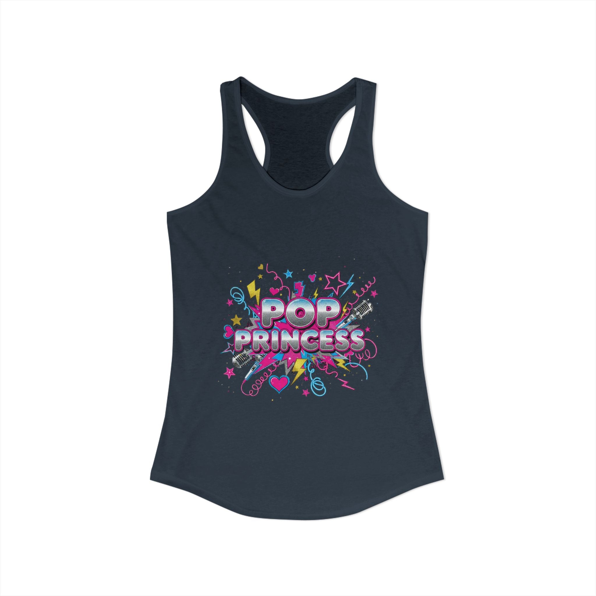👑 Pop Princess Racerback Tank | Y2K Retro Graphic Tee ⭐