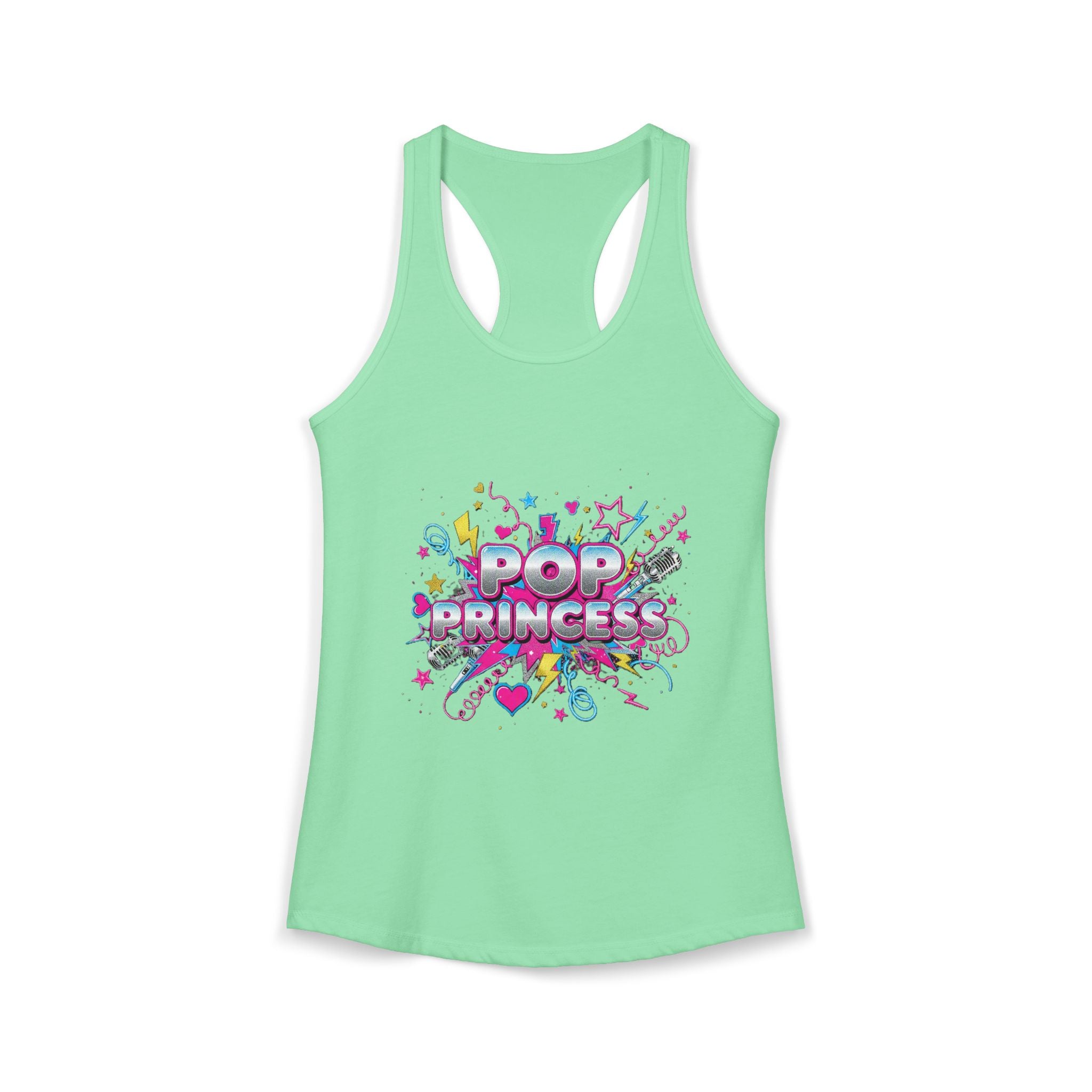 👑 Pop Princess Racerback Tank | Y2K Retro Graphic Tee ⭐