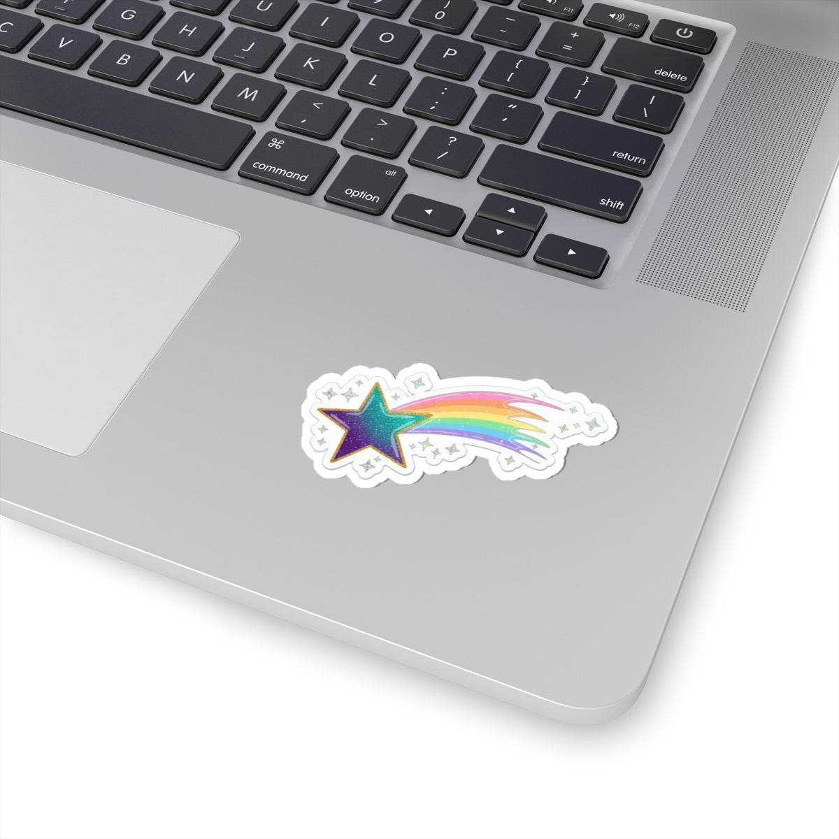 ⭐ Shooting Star Rainbow Kiss-Cut Sticker | Glitter Meteor Decal 🌈✨