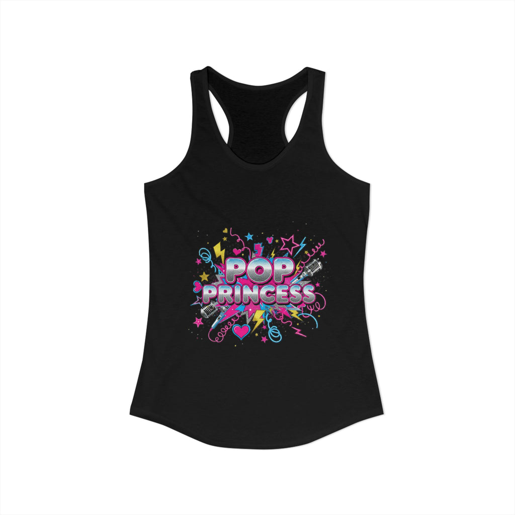 👑 Pop Princess Racerback Tank | Y2K Retro Graphic Tee ⭐
