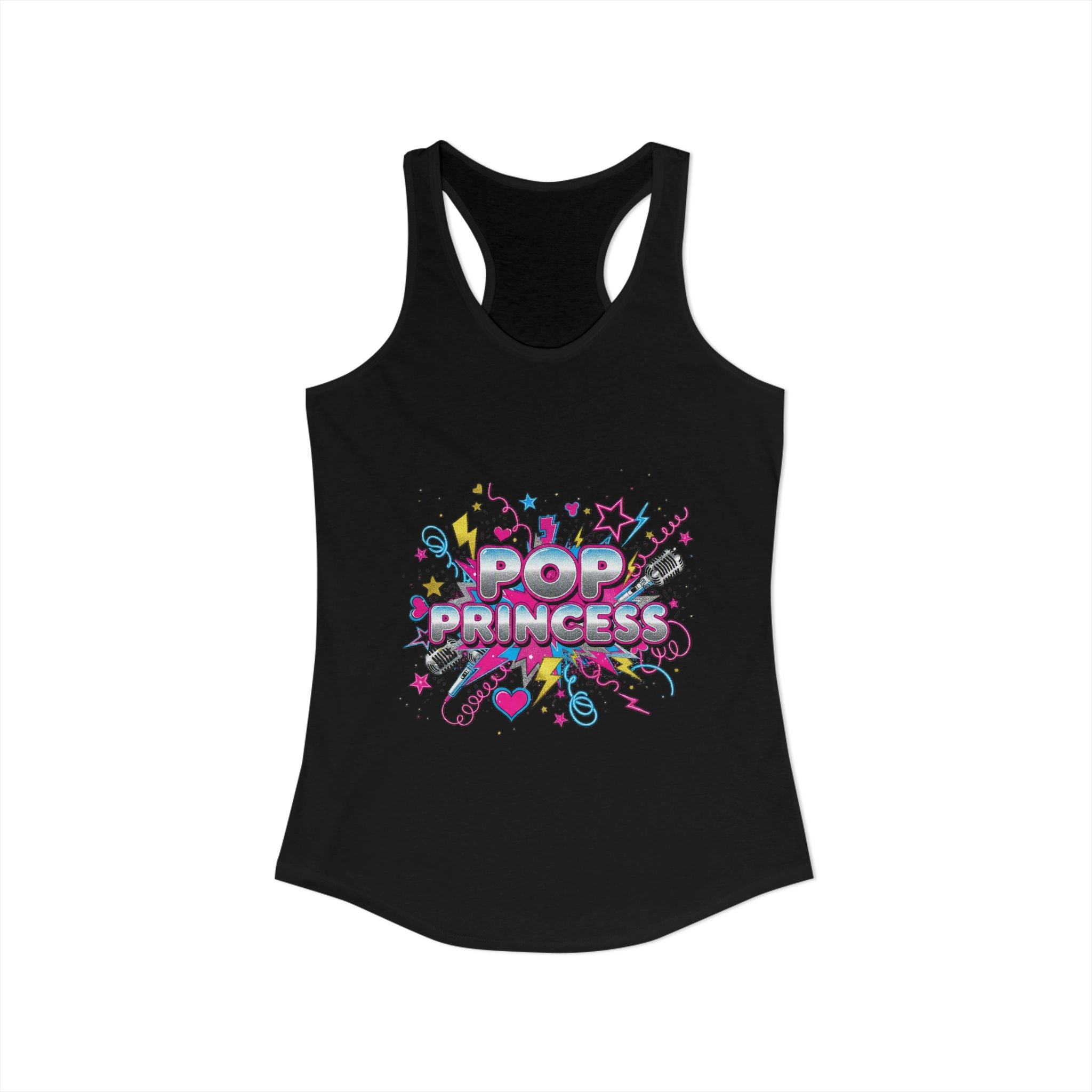 👑 Pop Princess Racerback Tank | Y2K Retro Graphic Tee ⭐