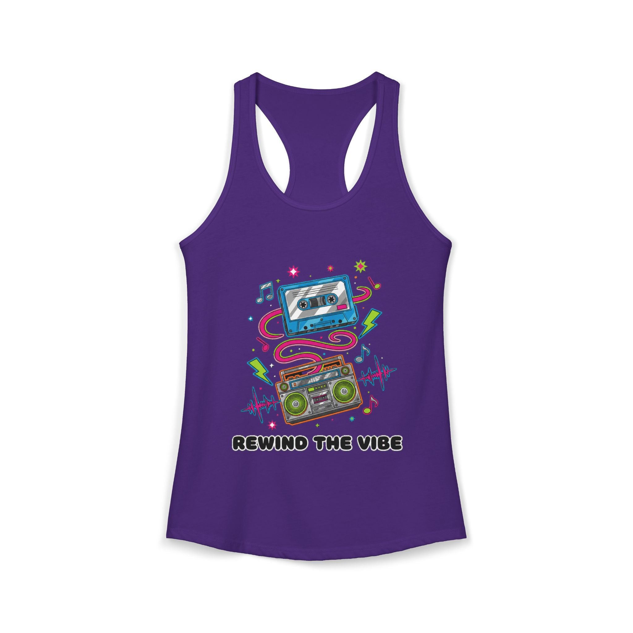 📼 Rewind the Vibe Racerback Tank 🎶