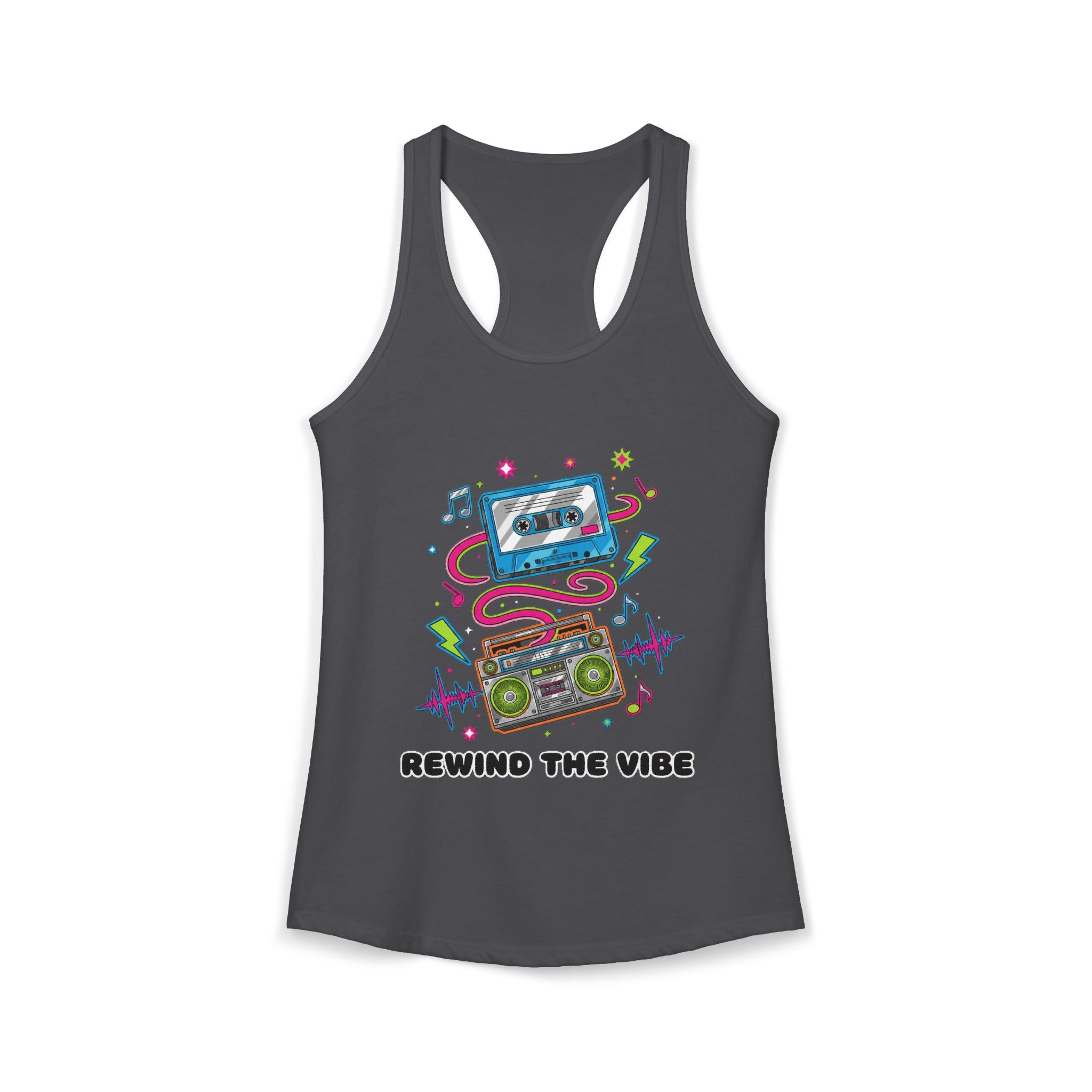 📼 Rewind the Vibe Racerback Tank 🎶