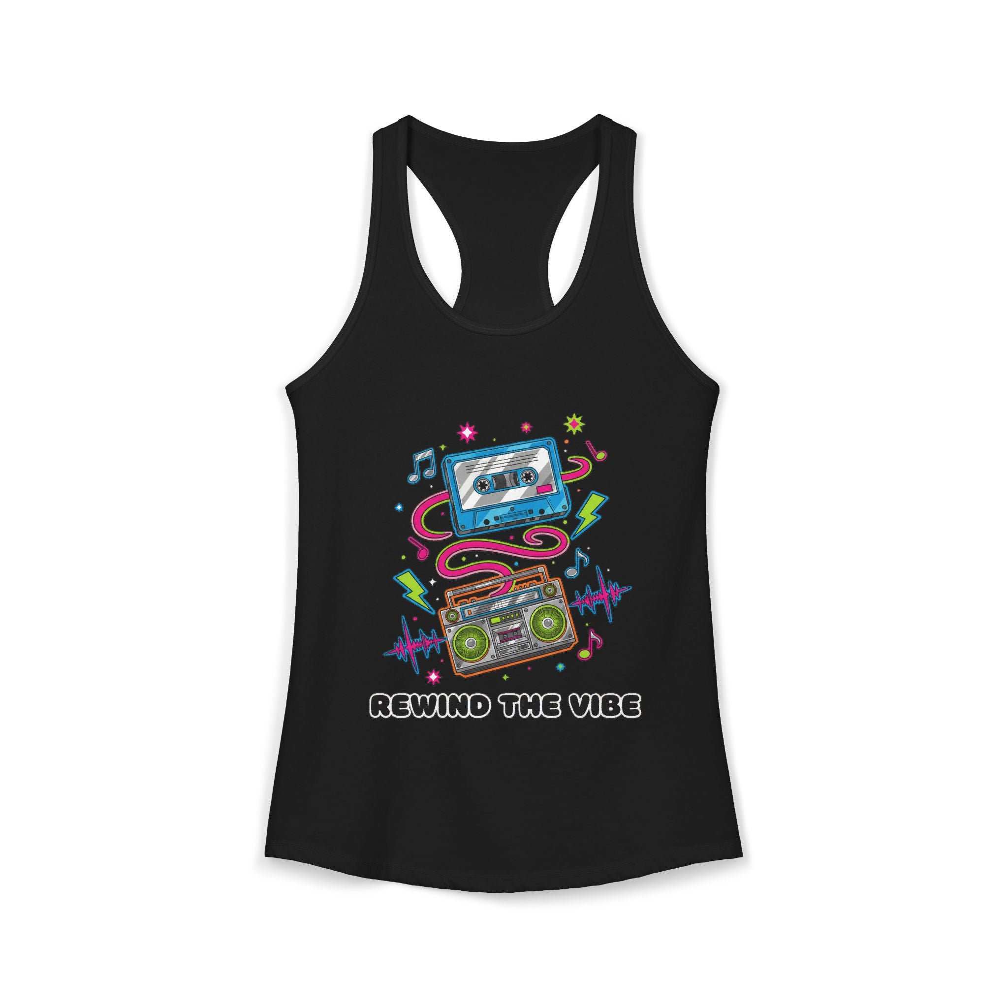 📼 Rewind the Vibe Racerback Tank 🎶