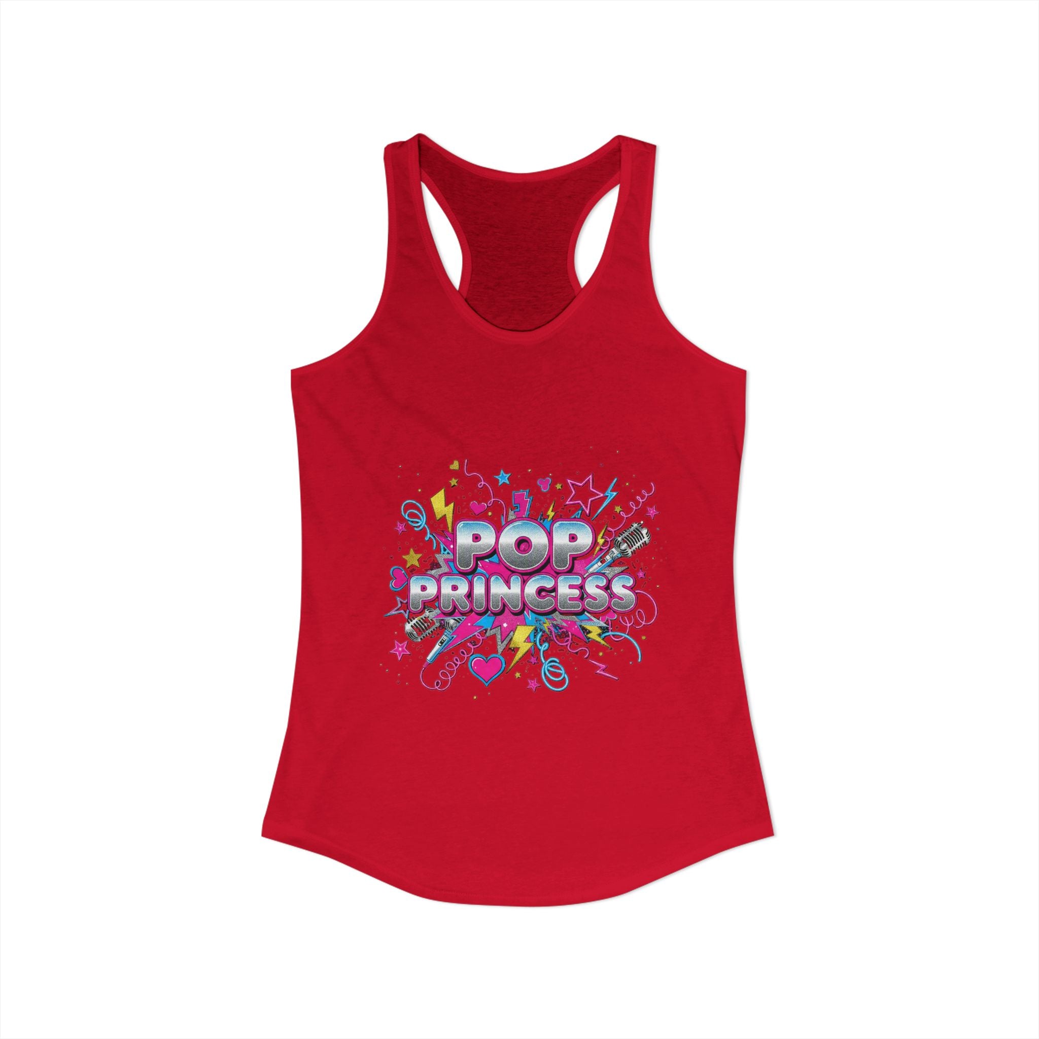 👑 Pop Princess Racerback Tank | Y2K Retro Graphic Tee ⭐