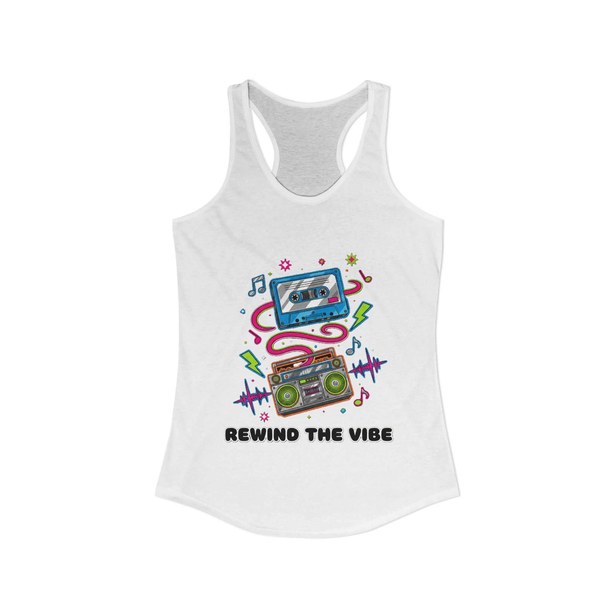 📼 Rewind the Vibe Racerback Tank 🎶