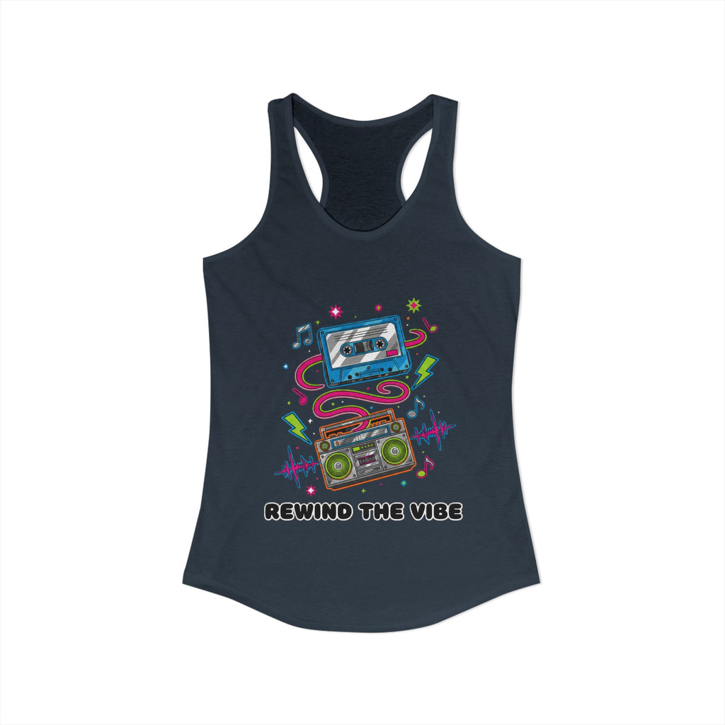 📼 Rewind the Vibe Racerback Tank 🎶