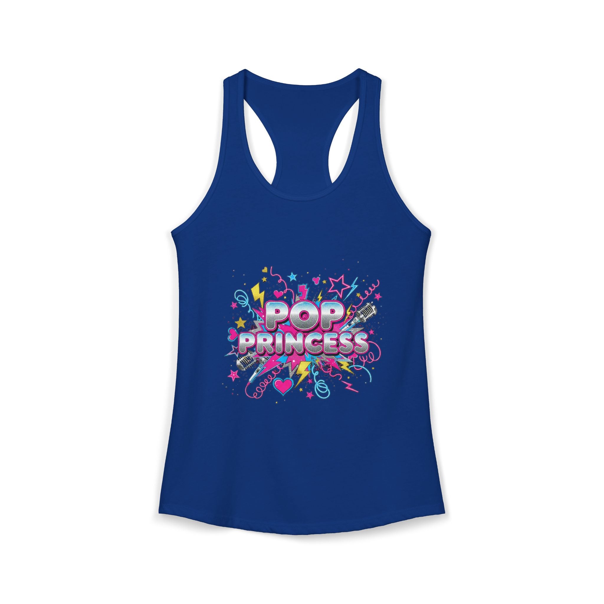 👑 Pop Princess Racerback Tank | Y2K Retro Graphic Tee ⭐