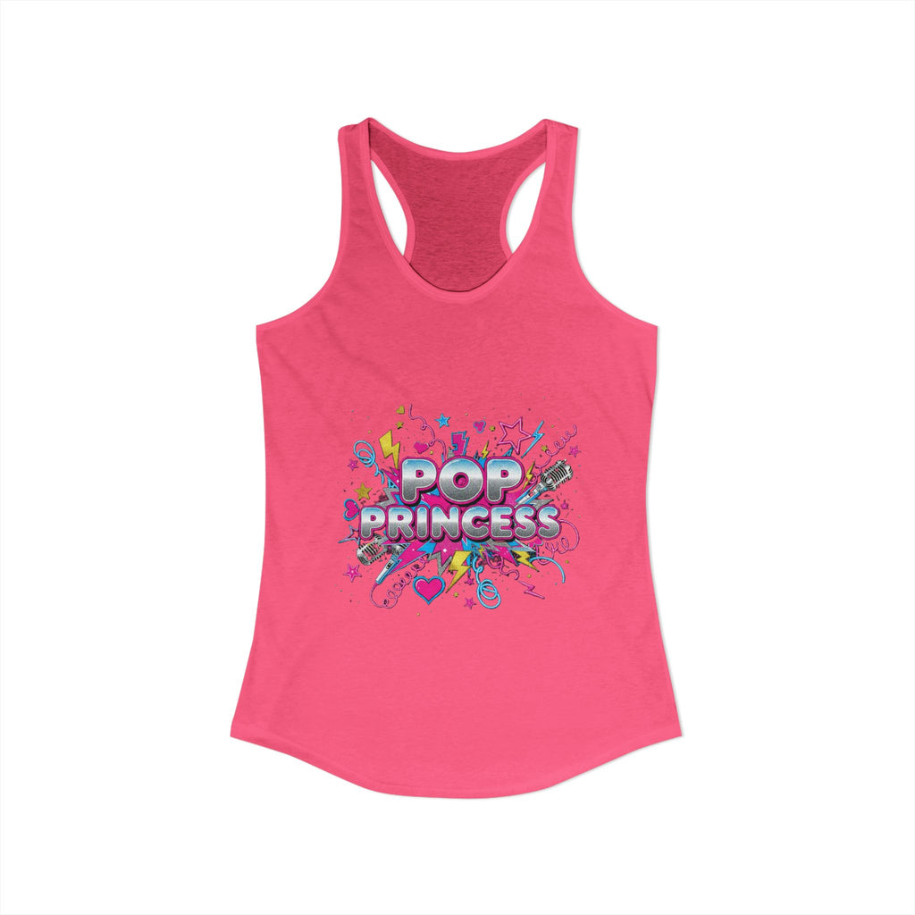 👑 Pop Princess Racerback Tank | Y2K Retro Graphic Tee ⭐