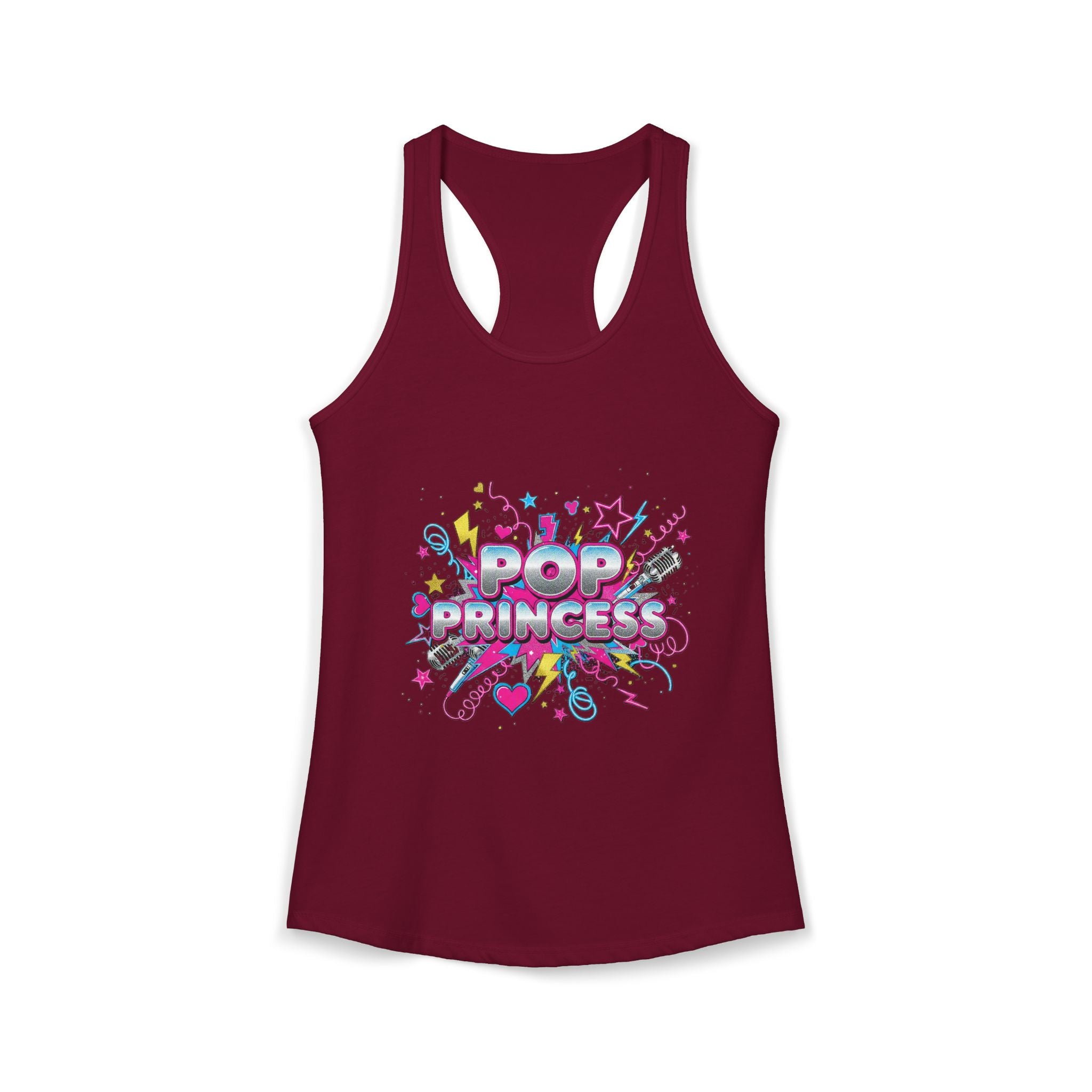 👑 Pop Princess Racerback Tank | Y2K Retro Graphic Tee ⭐