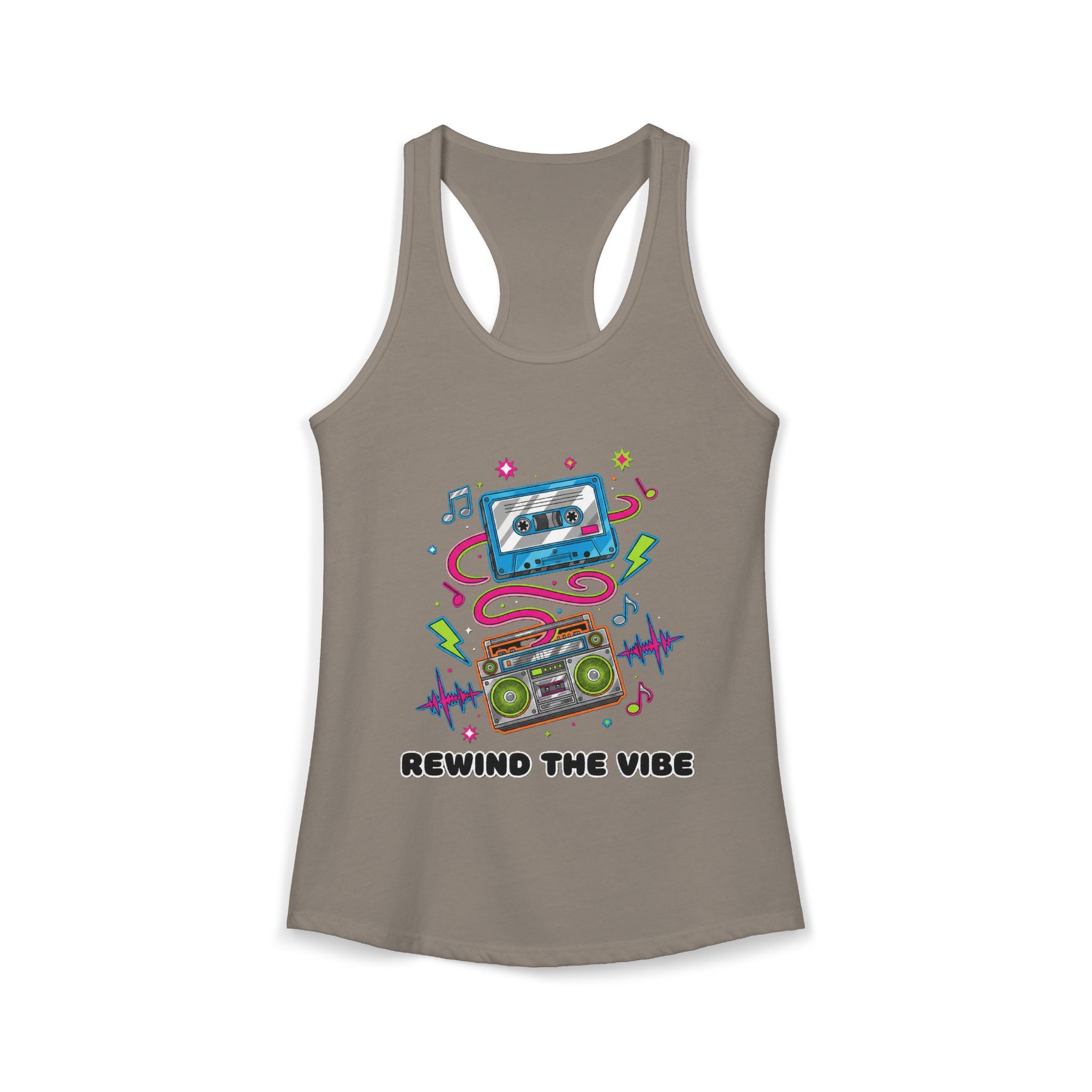 📼 Rewind the Vibe Racerback Tank 🎶