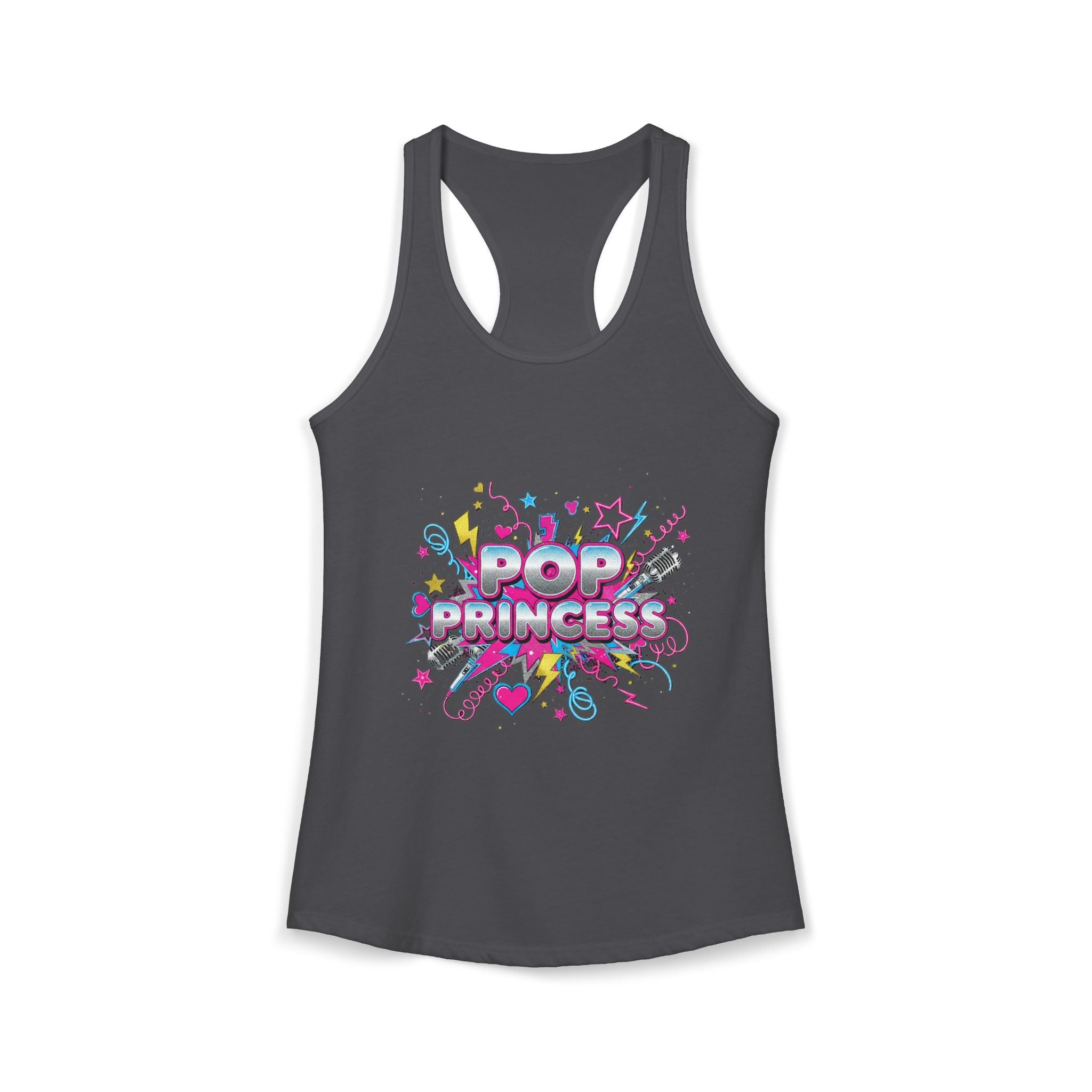 👑 Pop Princess Racerback Tank | Y2K Retro Graphic Tee ⭐