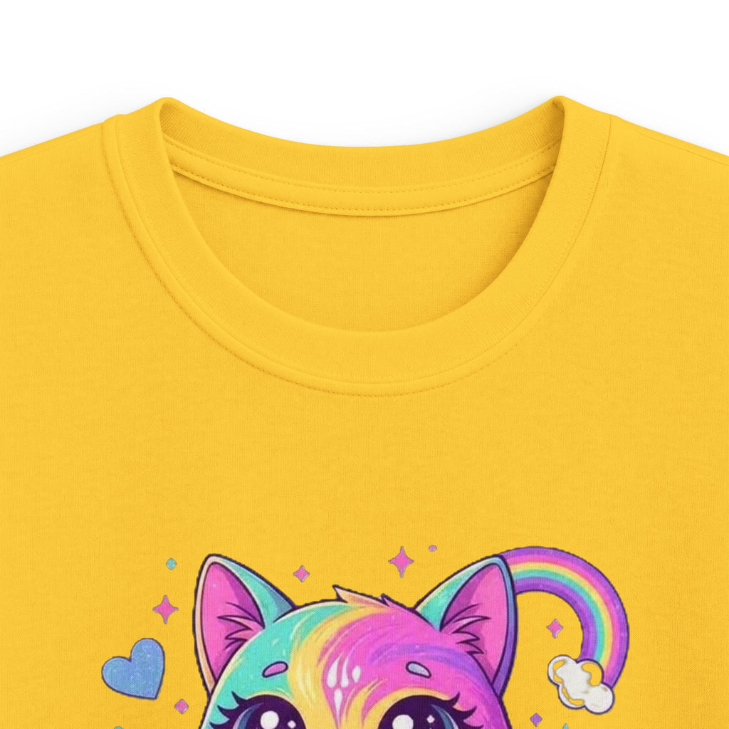 🌈🐱 Rainbow Dreams Cat Kids T-Shirt ✨💜