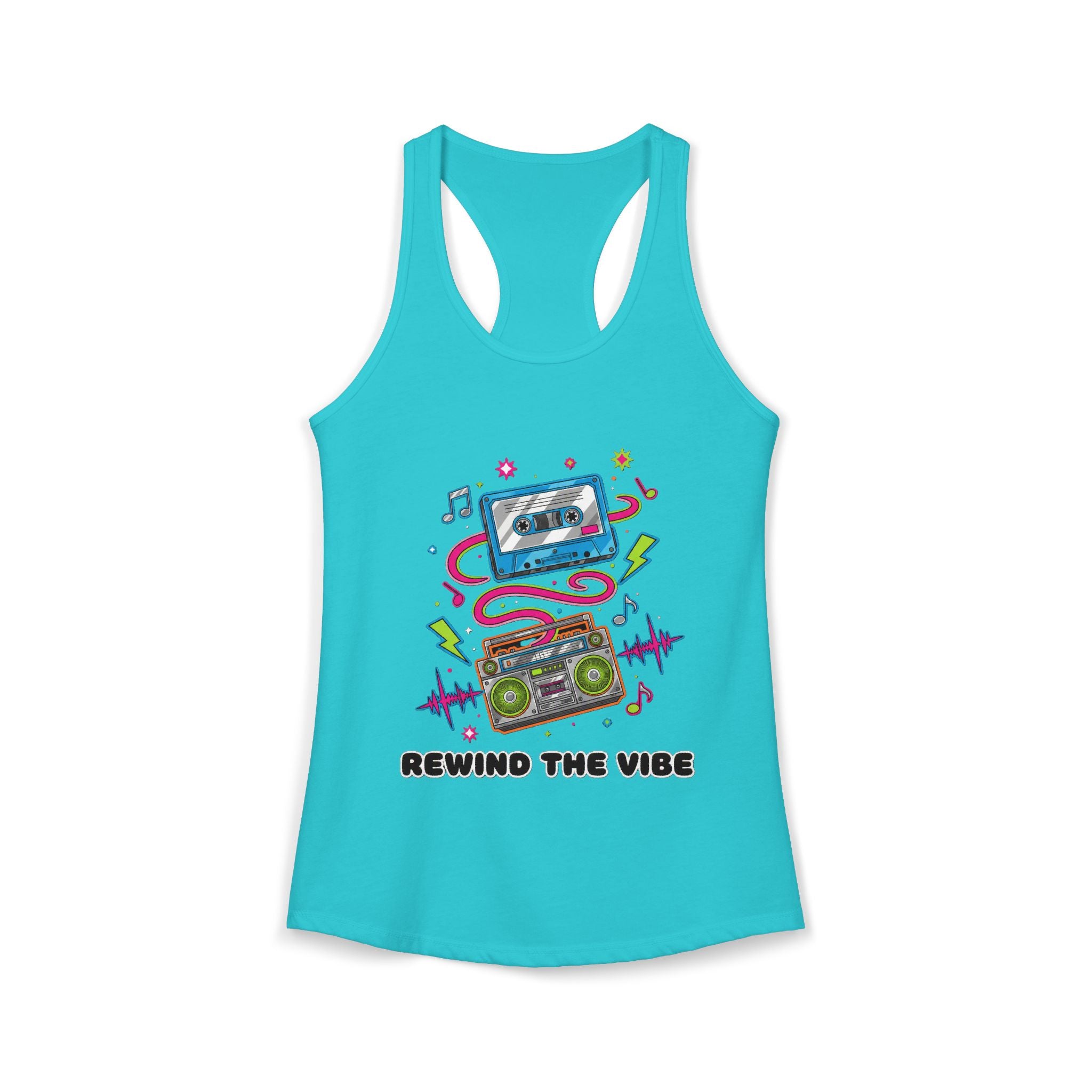 📼 Rewind the Vibe Racerback Tank 🎶
