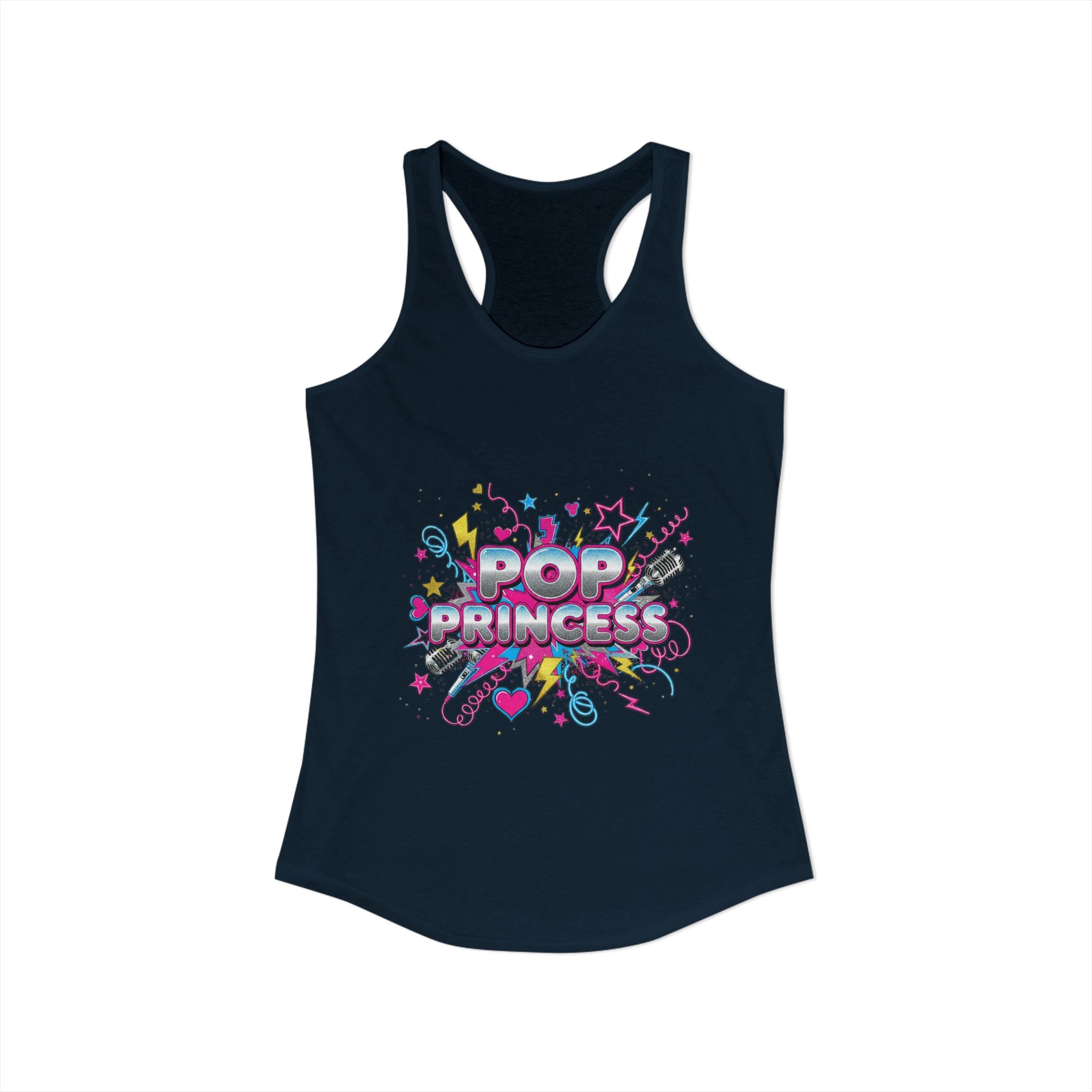 👑 Pop Princess Racerback Tank | Y2K Retro Graphic Tee ⭐
