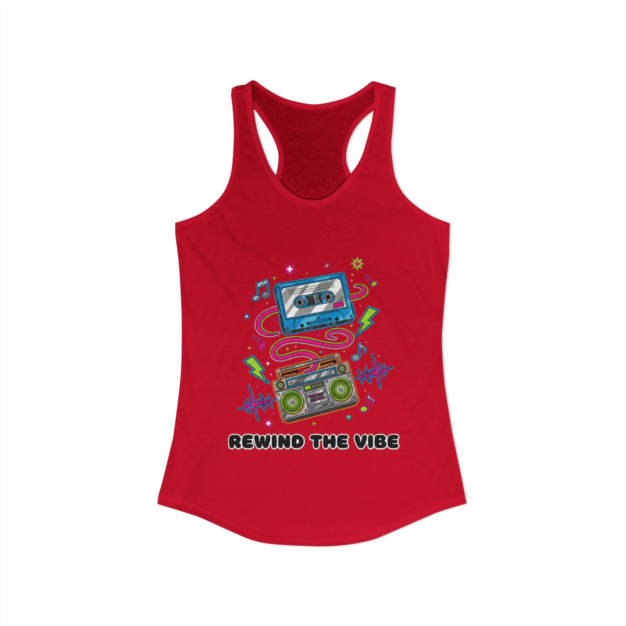 📼 Rewind the Vibe Racerback Tank 🎶
