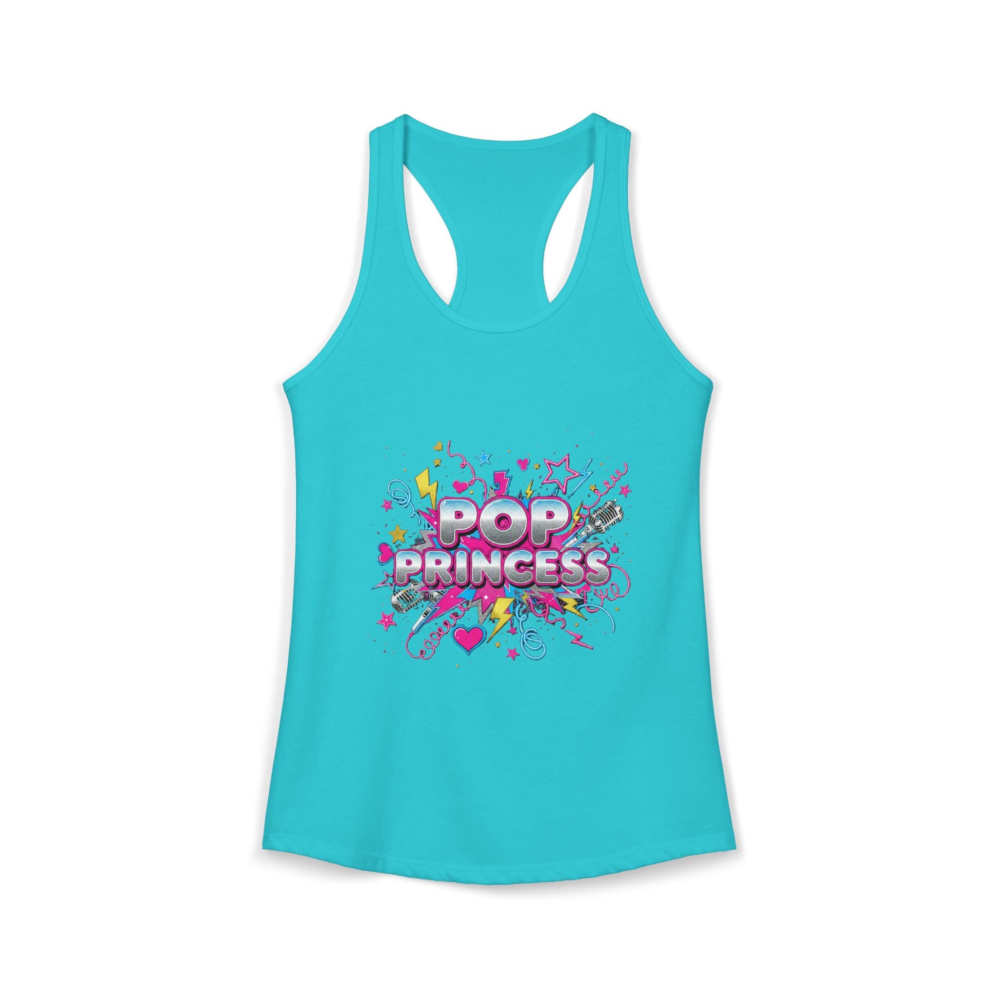 👑 Pop Princess Racerback Tank | Y2K Retro Graphic Tee ⭐