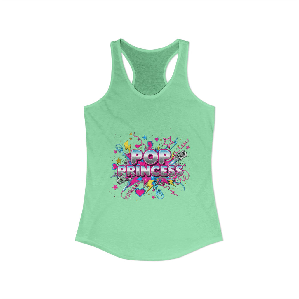 👑 Pop Princess Racerback Tank | Y2K Retro Graphic Tee ⭐